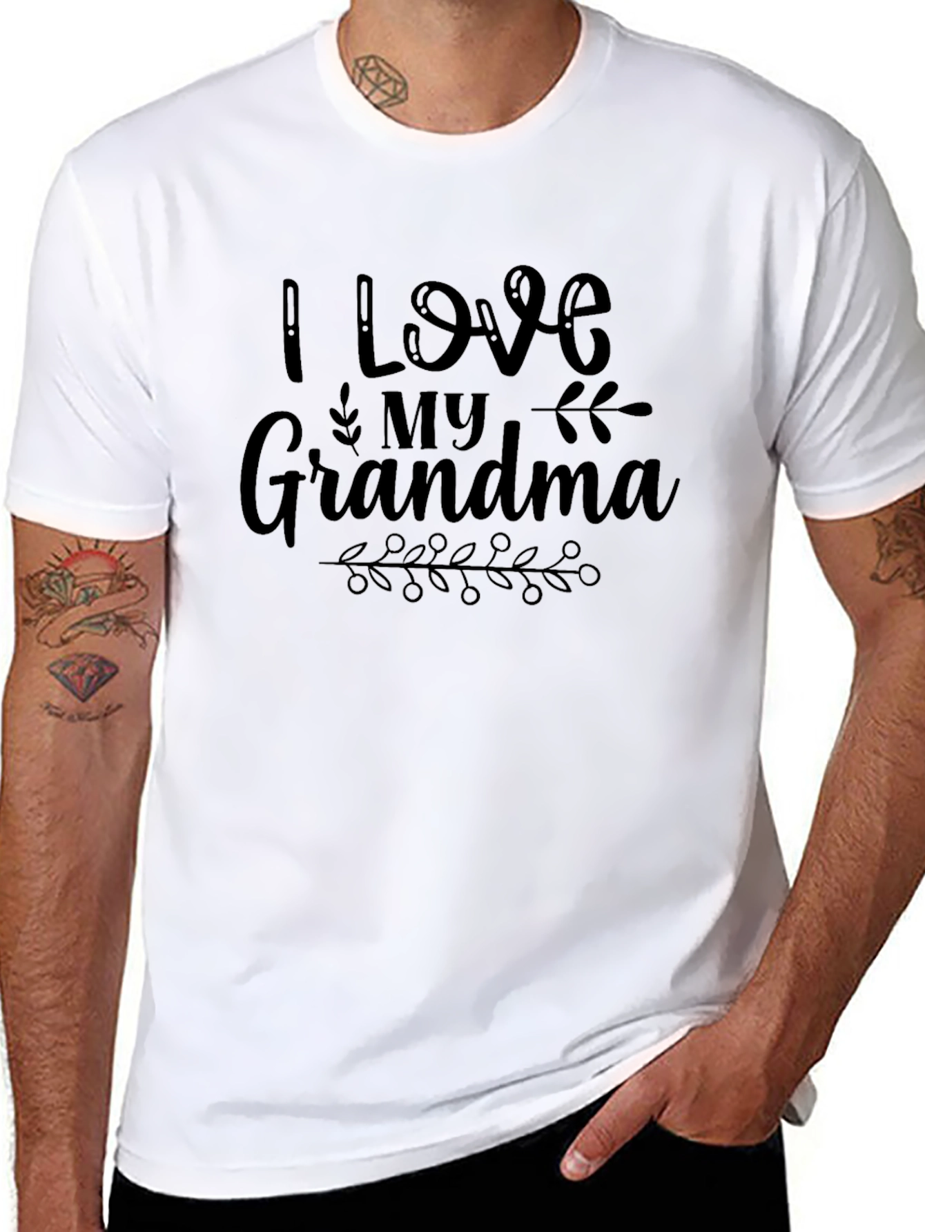 I Love My Grandma Black T-Shirt