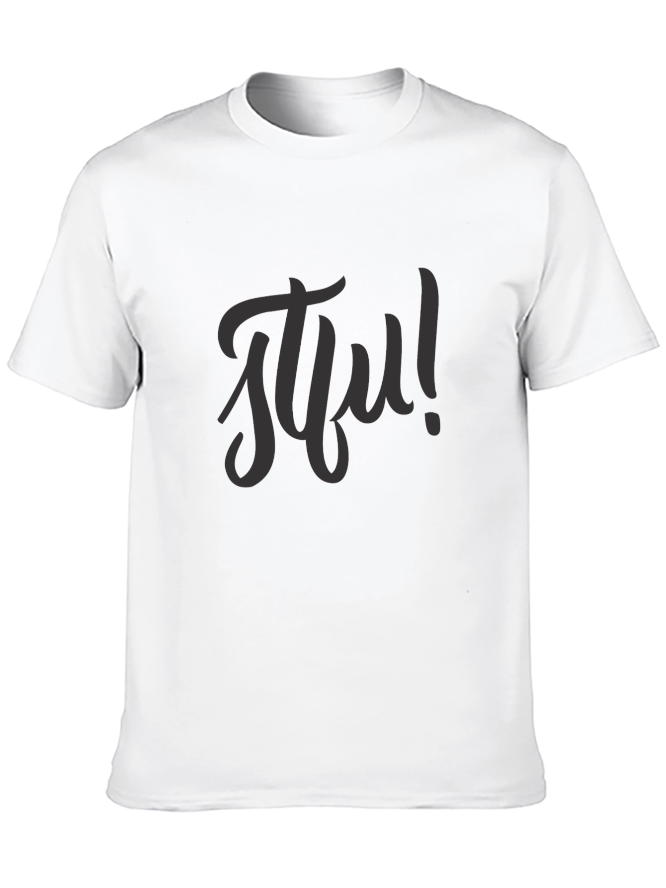 Black STFU Graphic Tee - Casual Style