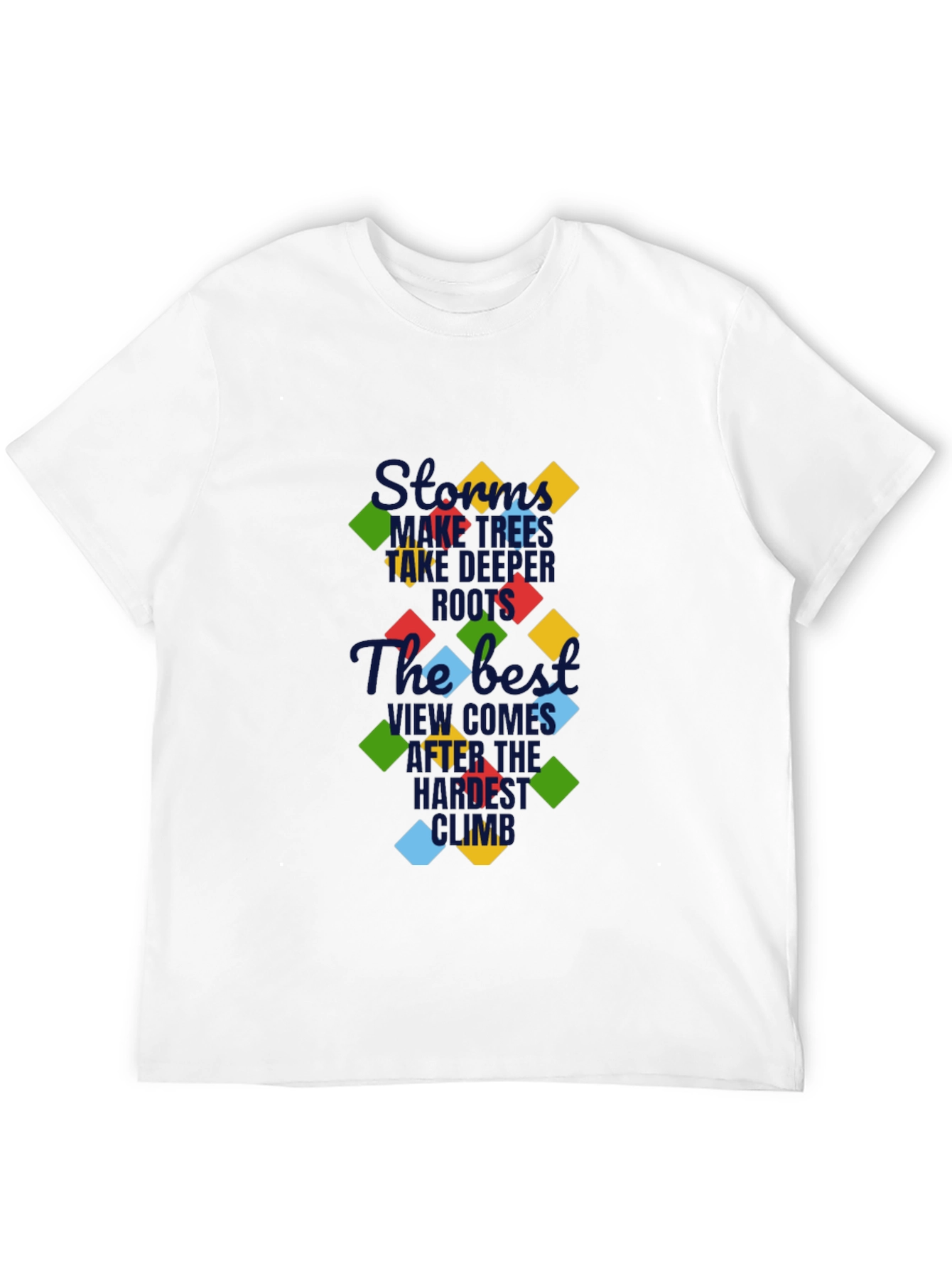 Motivational Graphic Print Black Tee