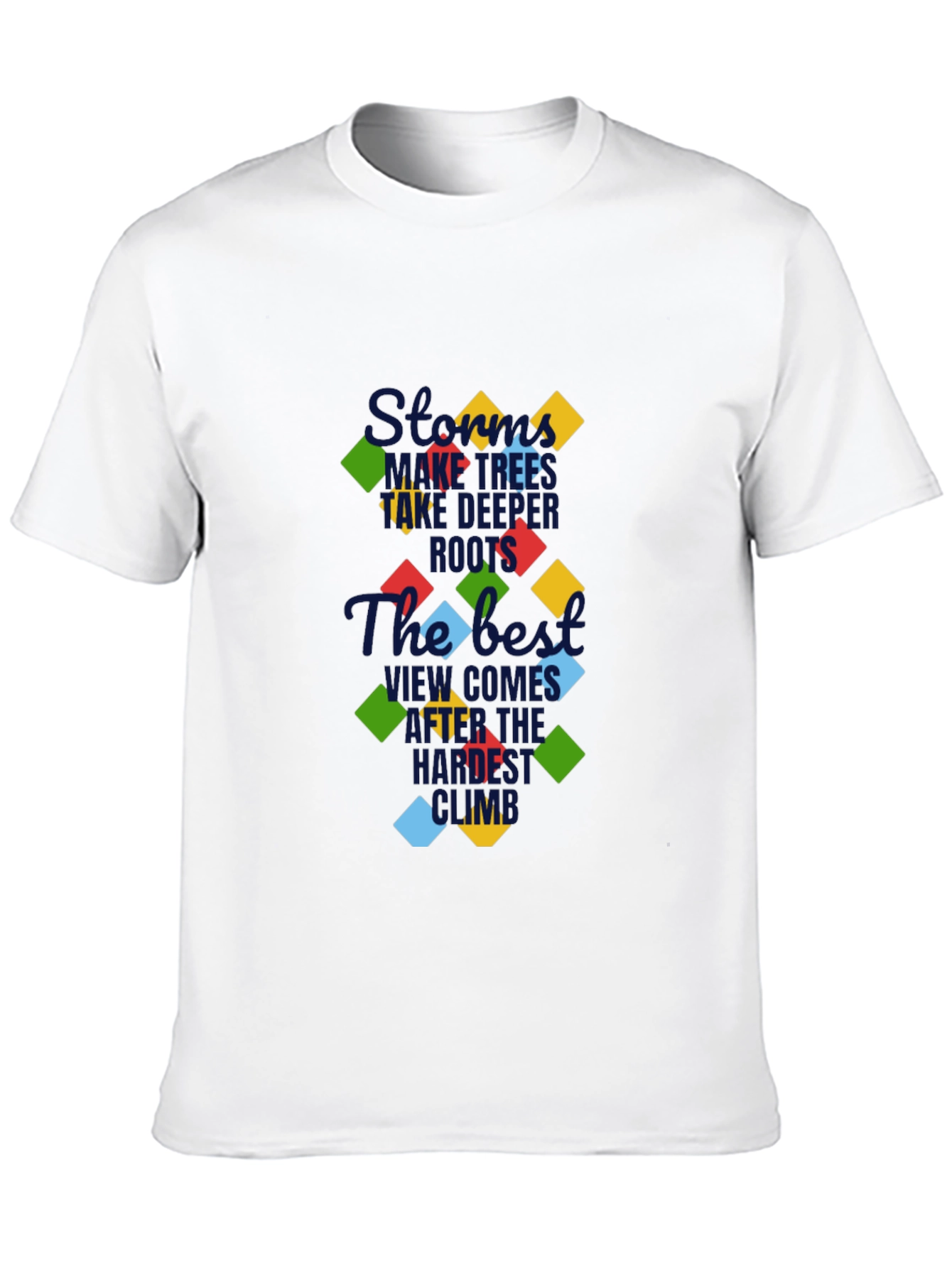 Motivational Graphic Print Black Tee