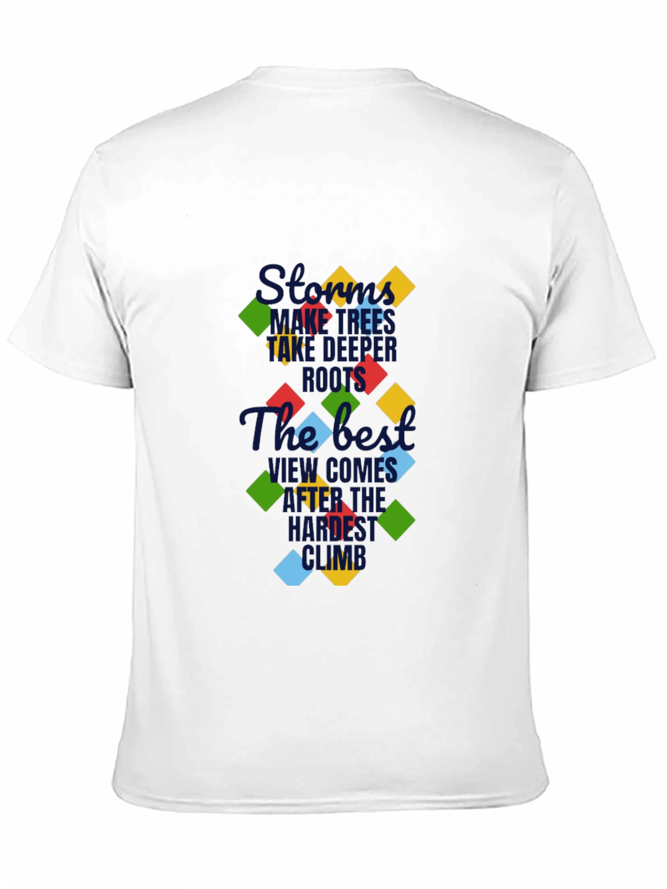 Motivational Graphic Print Black Tee