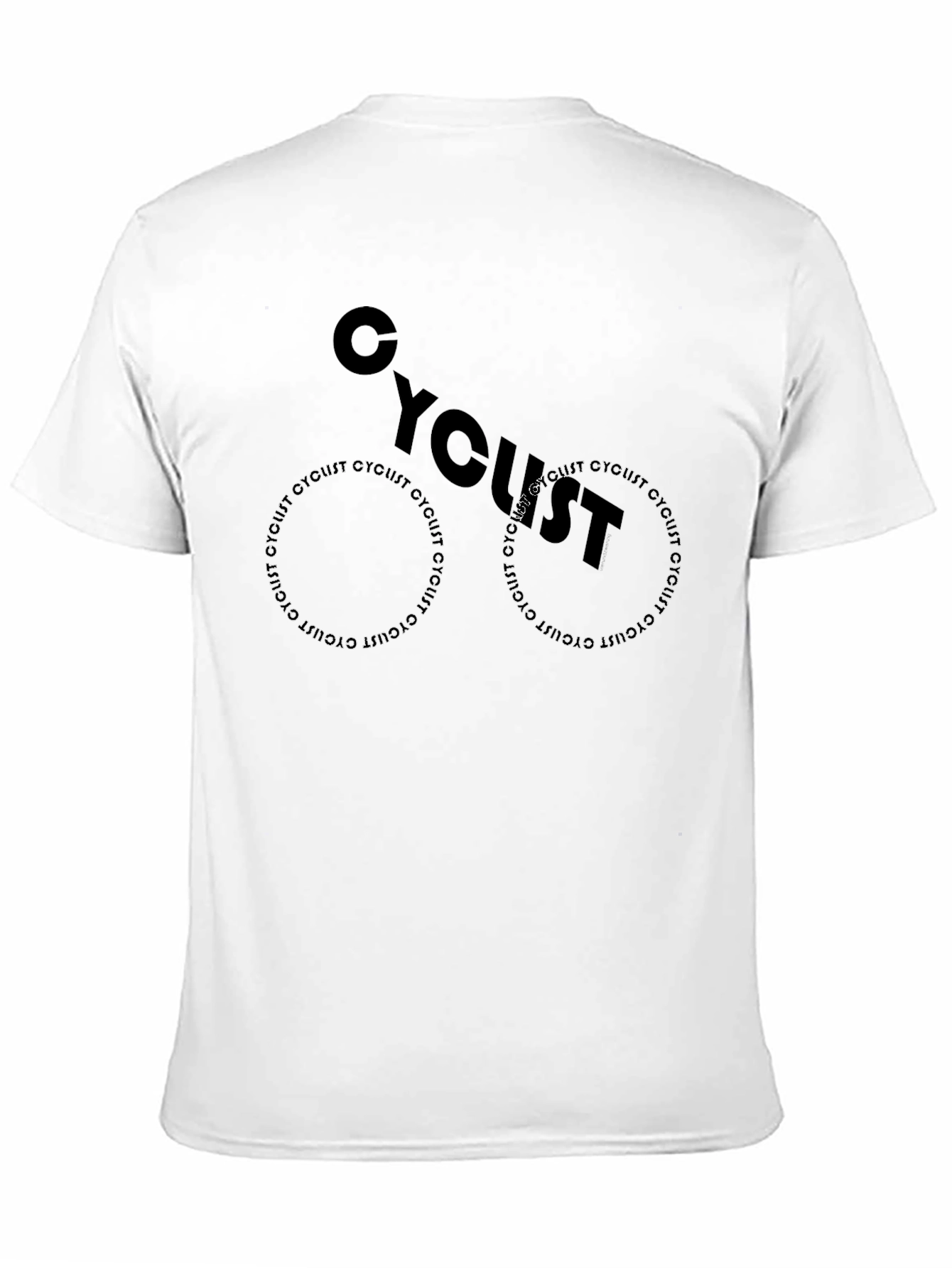 Cyclist Graphic Tee - Black Cotton Blend