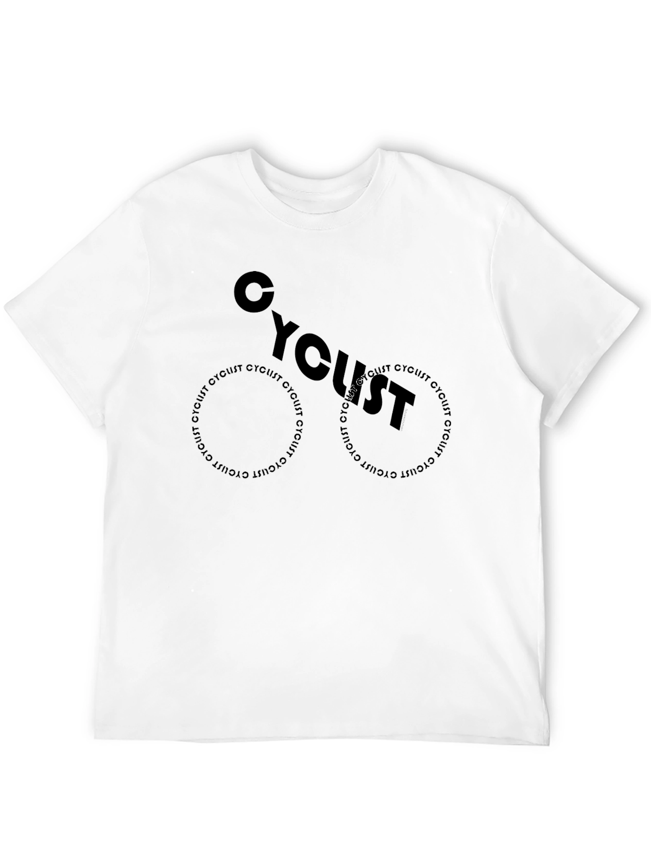 Cyclist Graphic Tee - Black Cotton Blend