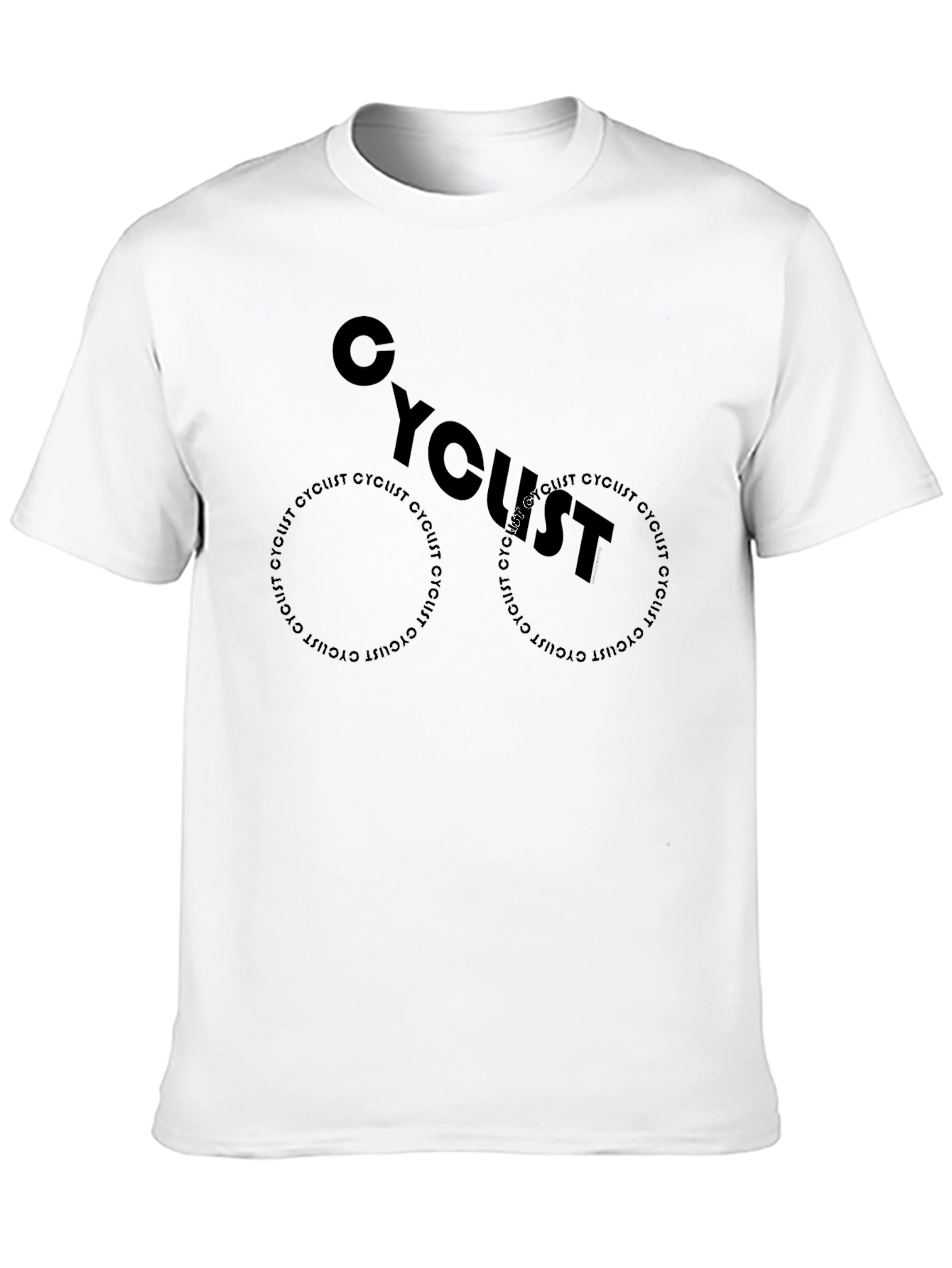 Cyclist Graphic Tee - Black Cotton Blend