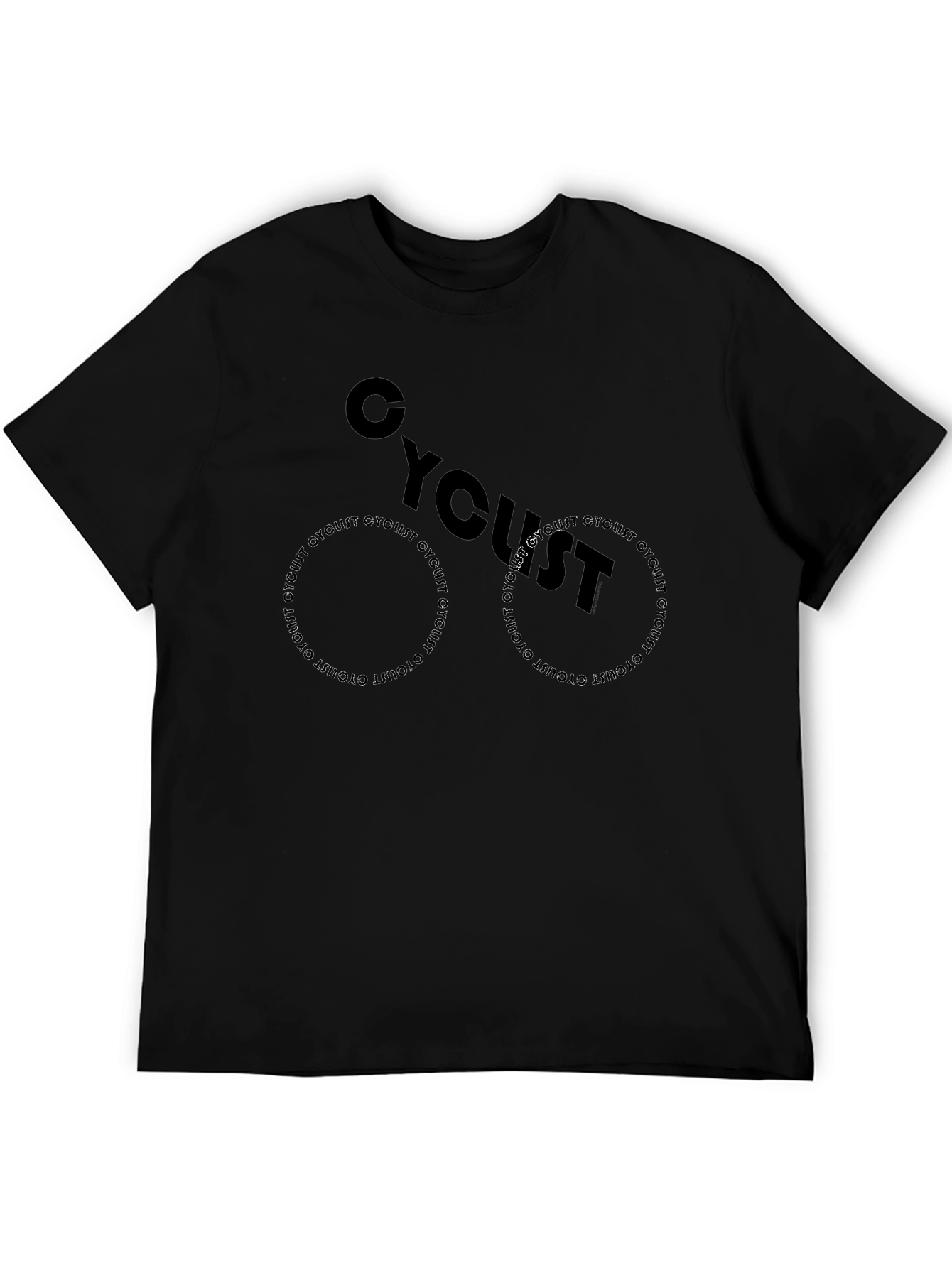 Cyclist Graphic Tee - Black Cotton Blend