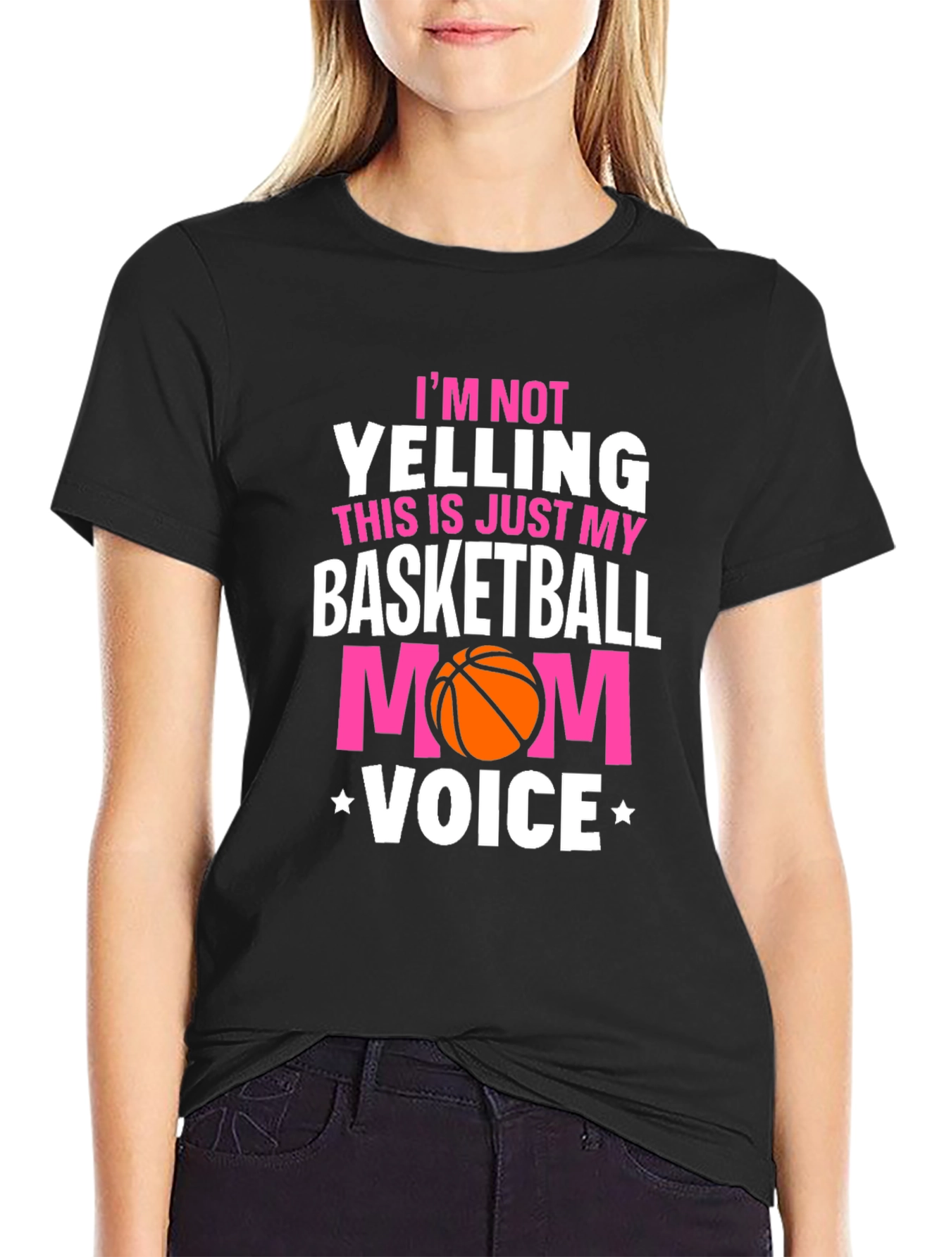 Basketball Mom Voice T-Shirt - Sports Fan Apparel
