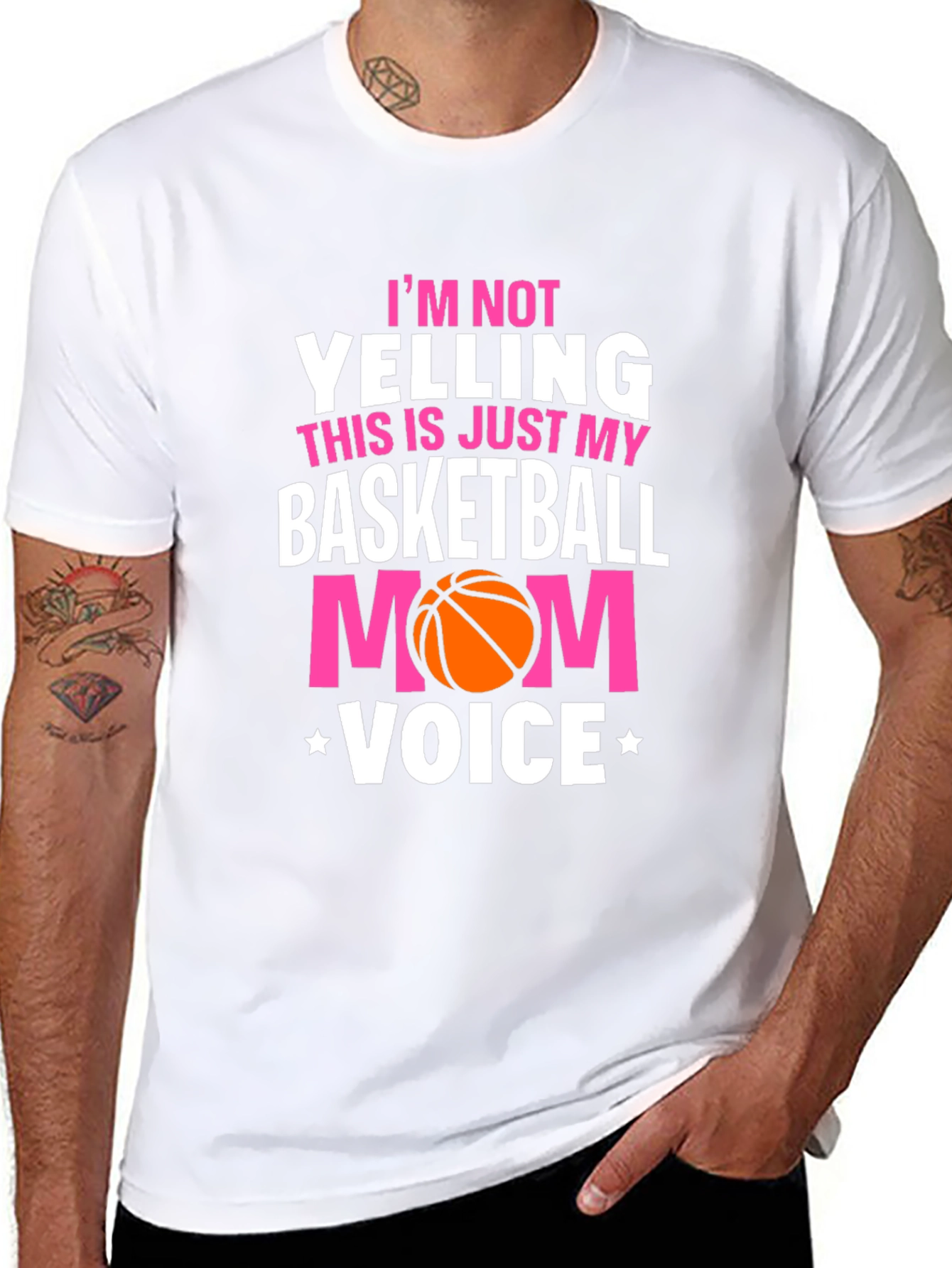 Basketball Mom Voice T-Shirt - Sports Fan Apparel