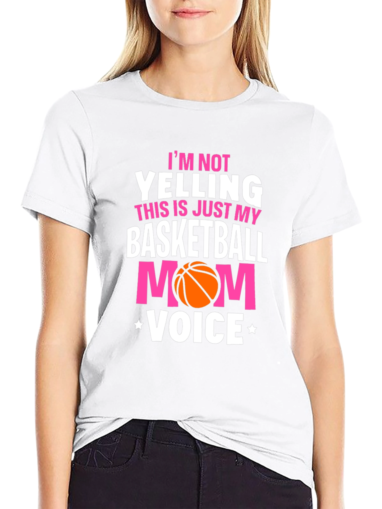 Basketball Mom Voice T-Shirt - Sports Fan Apparel