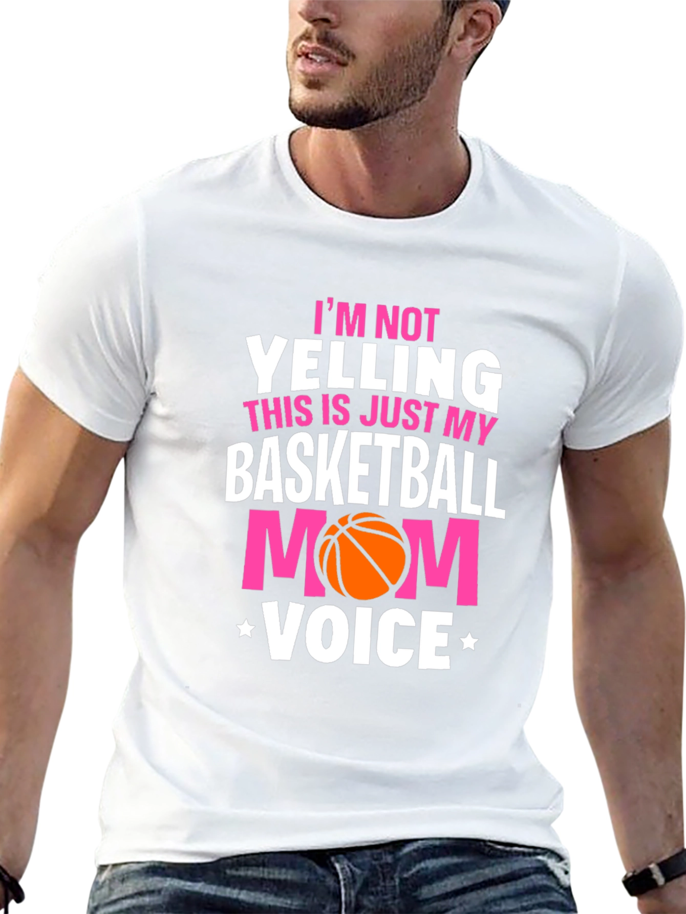 Basketball Mom Voice T-Shirt - Sports Fan Apparel