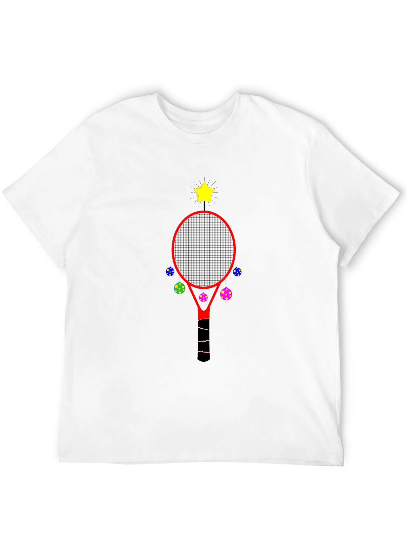 Festive Tennis Racket Christmas Tee