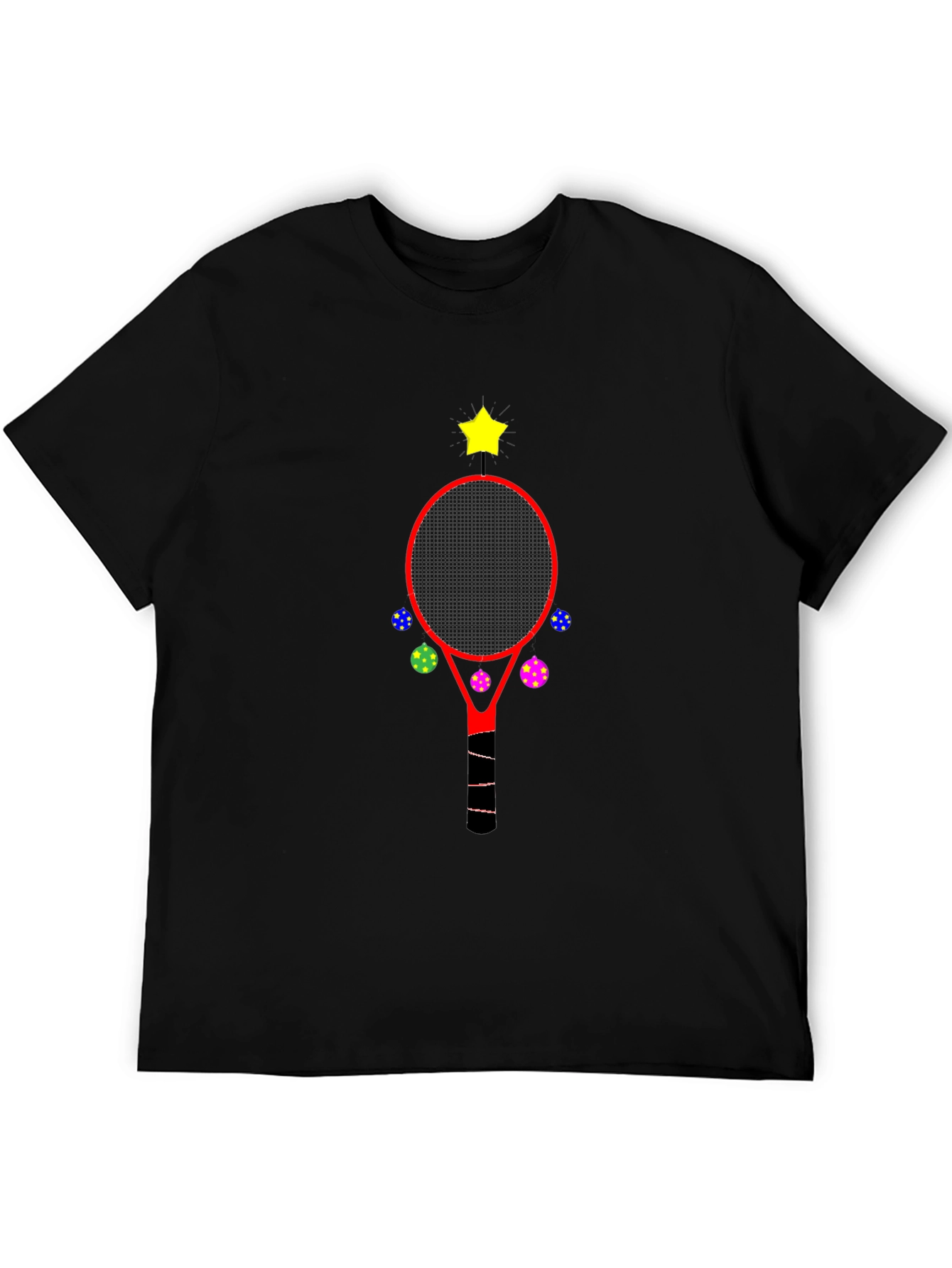 Festive Tennis Racket Christmas Tee