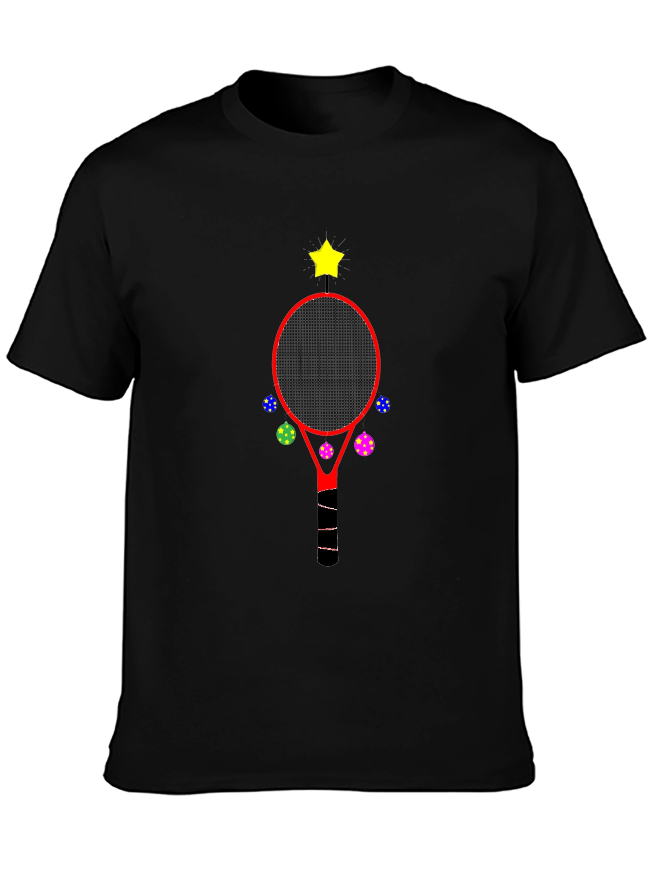 Festive Tennis Racket Christmas Tee