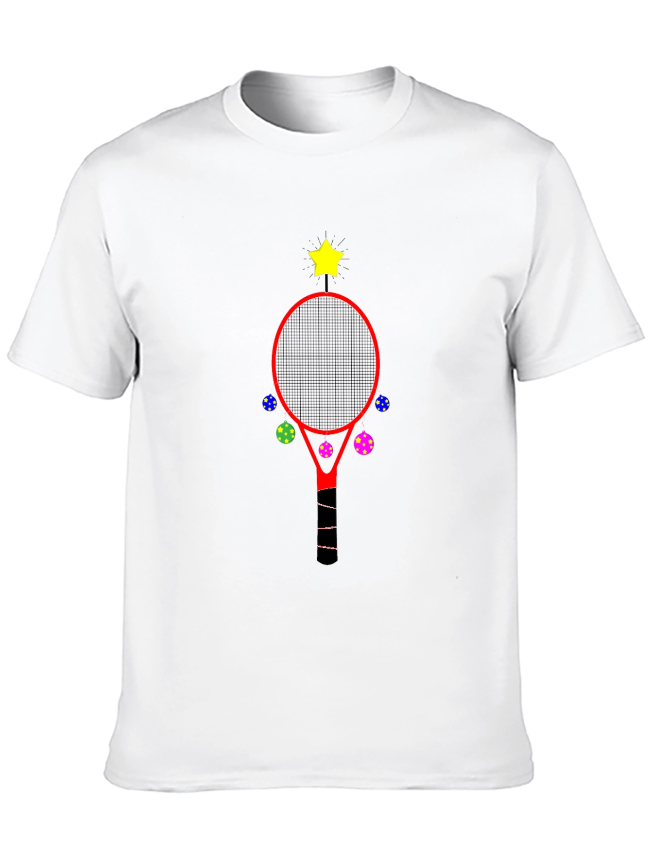 Festive Tennis Racket Christmas Tee