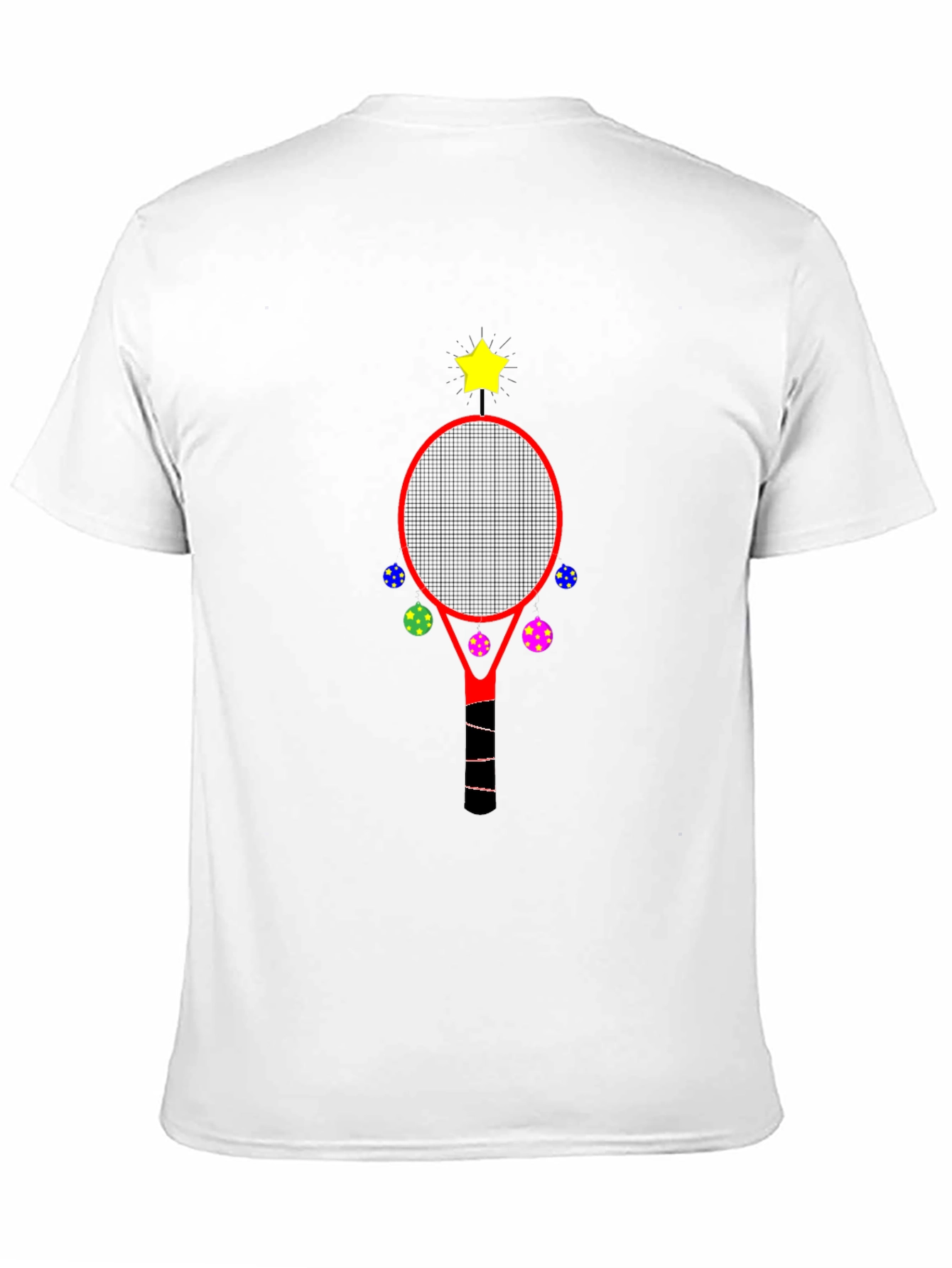 Festive Tennis Racket Christmas Tee