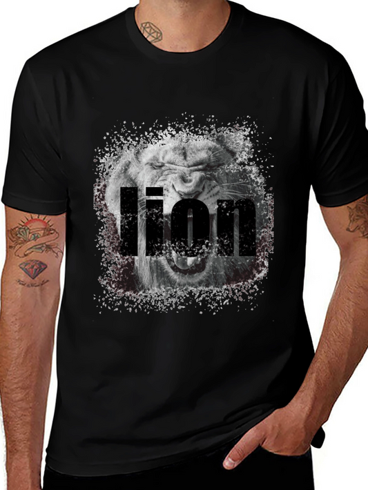 Lion Graphic Tee - Black