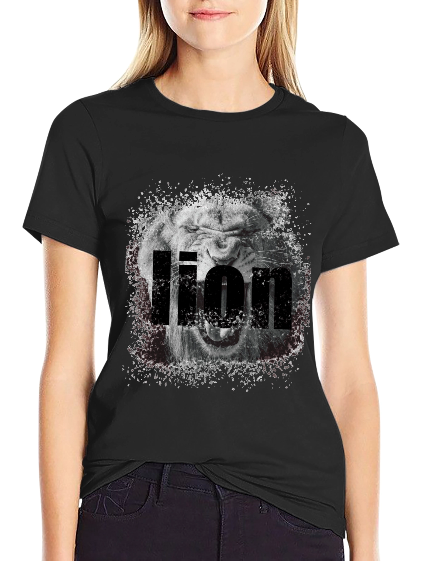 Lion Graphic Tee - Black