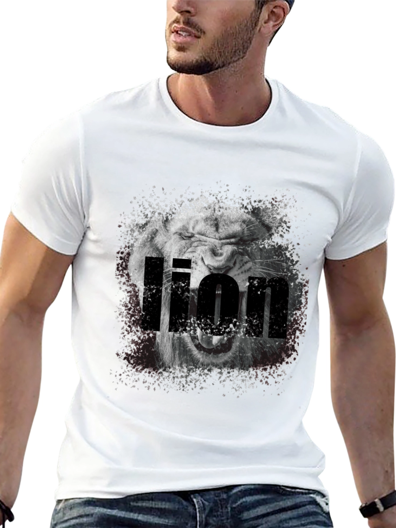 Lion Graphic Tee - Black