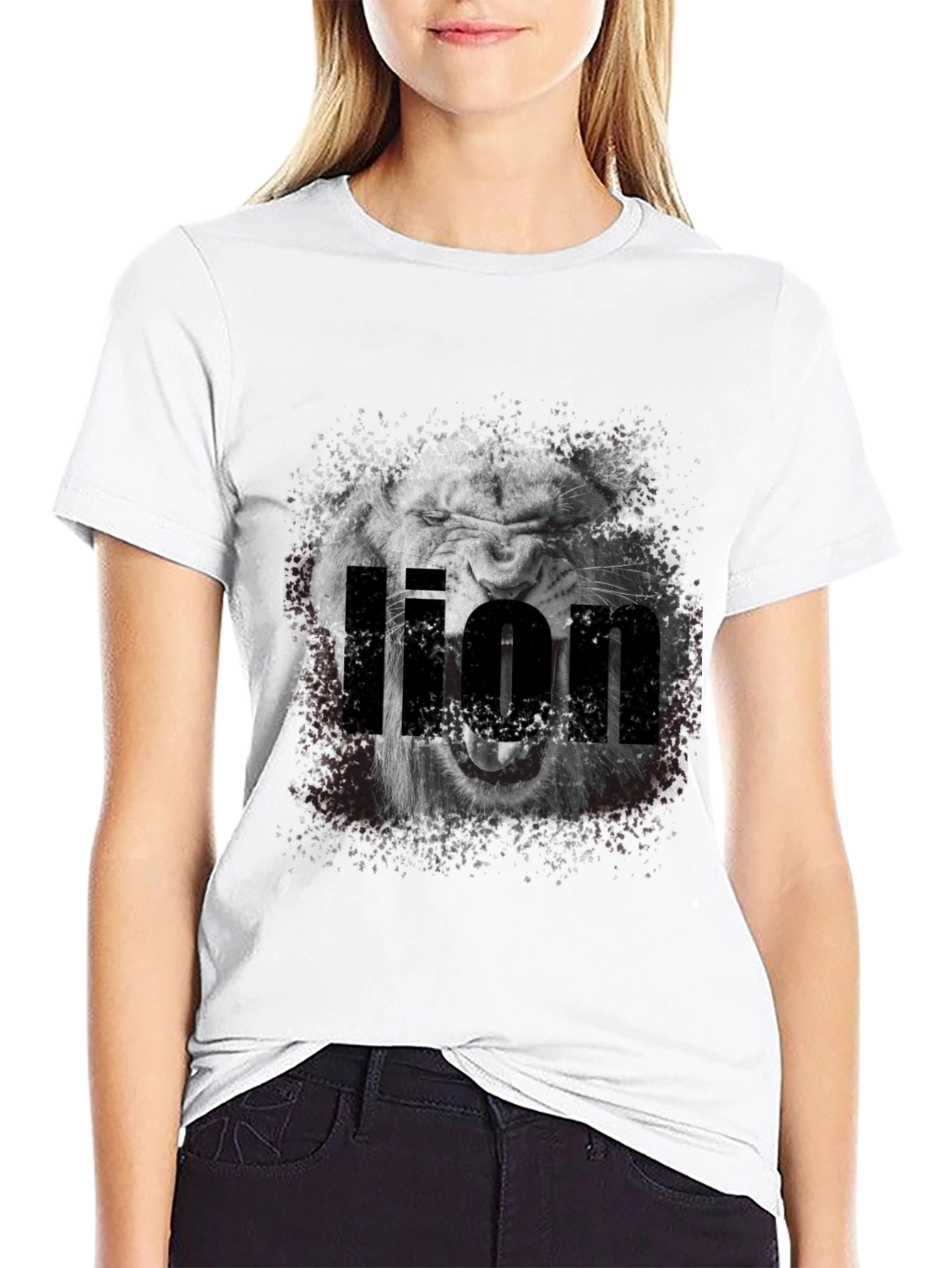 Lion Graphic Tee - Black