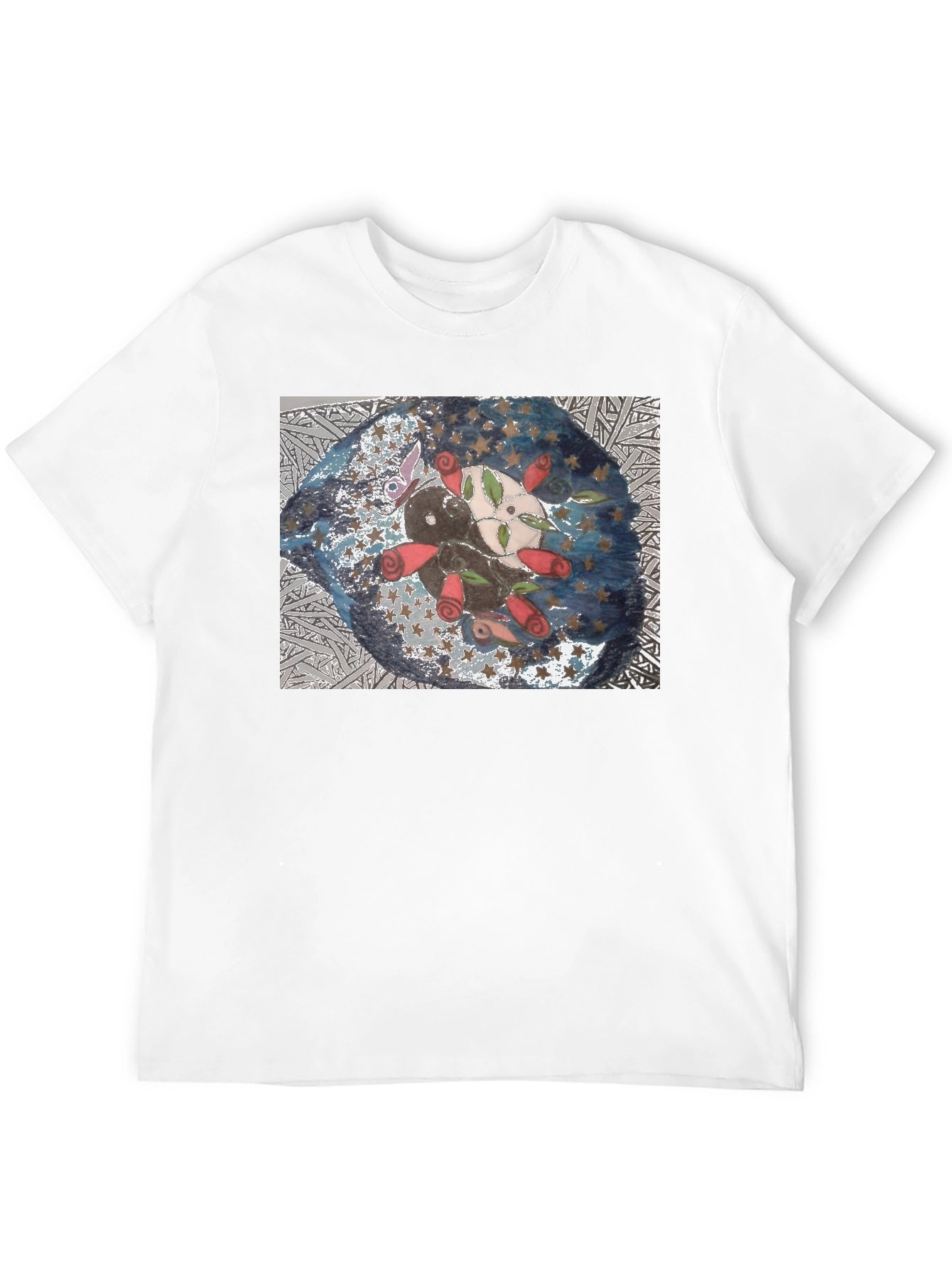 Artistic Axolotl Roses Graphic T-Shirt