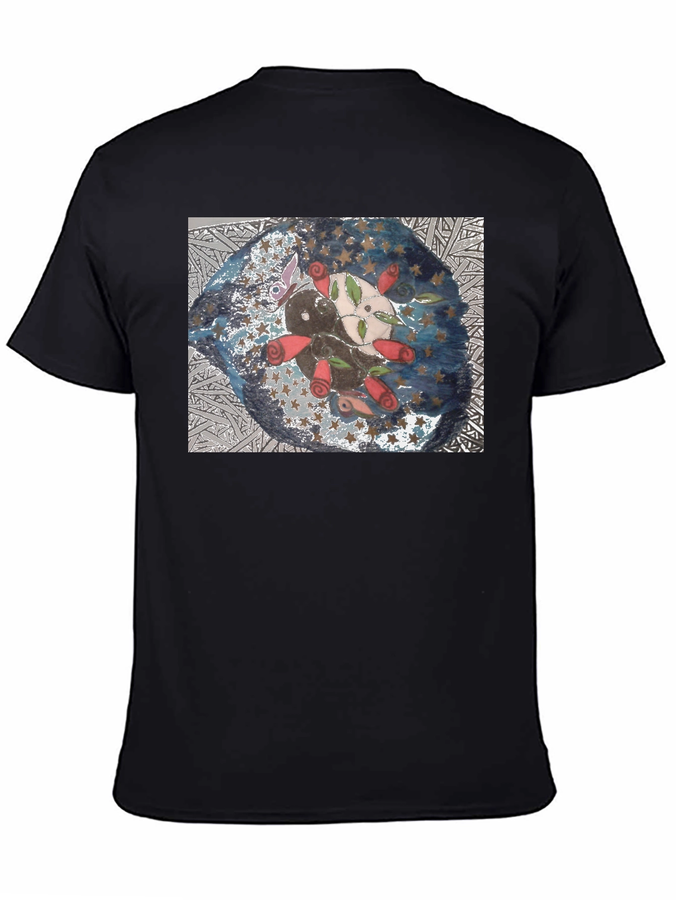 Artistic Axolotl Roses Graphic T-Shirt