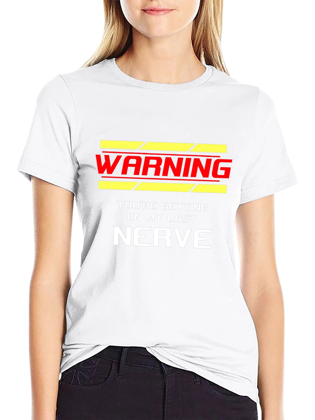 Warning Last Nerve Black T-Shirt