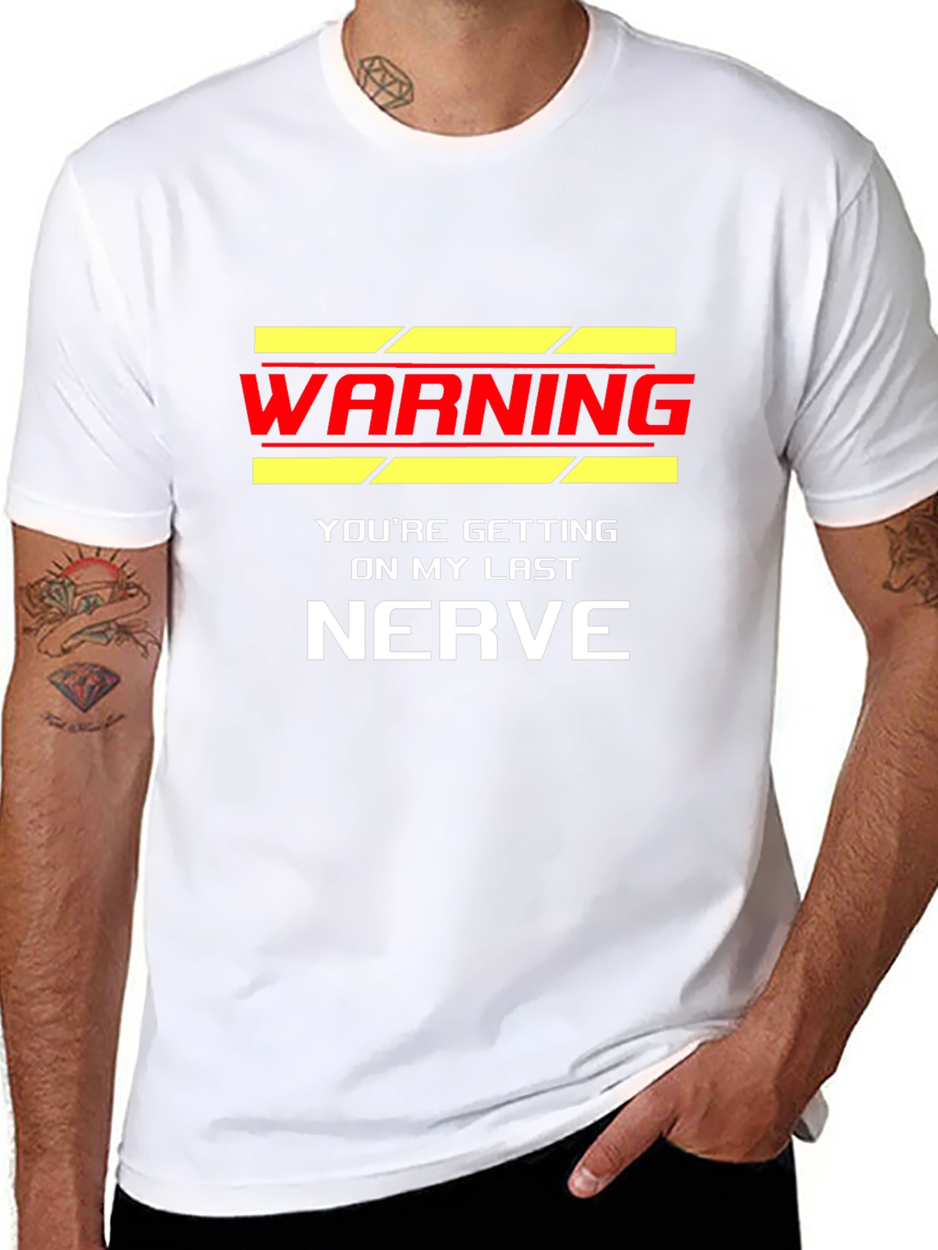 Warning Last Nerve Black T-Shirt