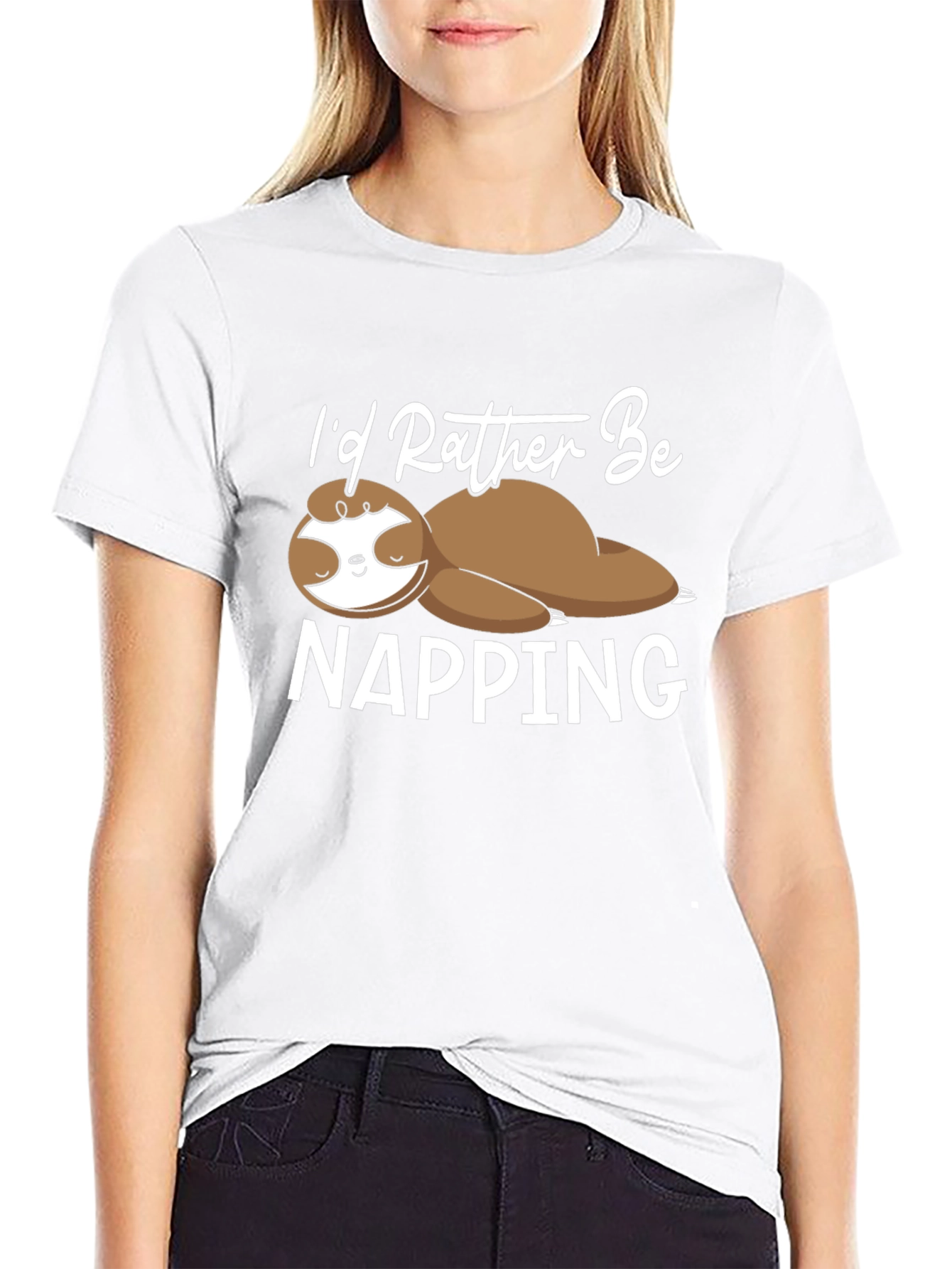 Funny Sloth Napping T-Shirt - Lazy Days Apparel
