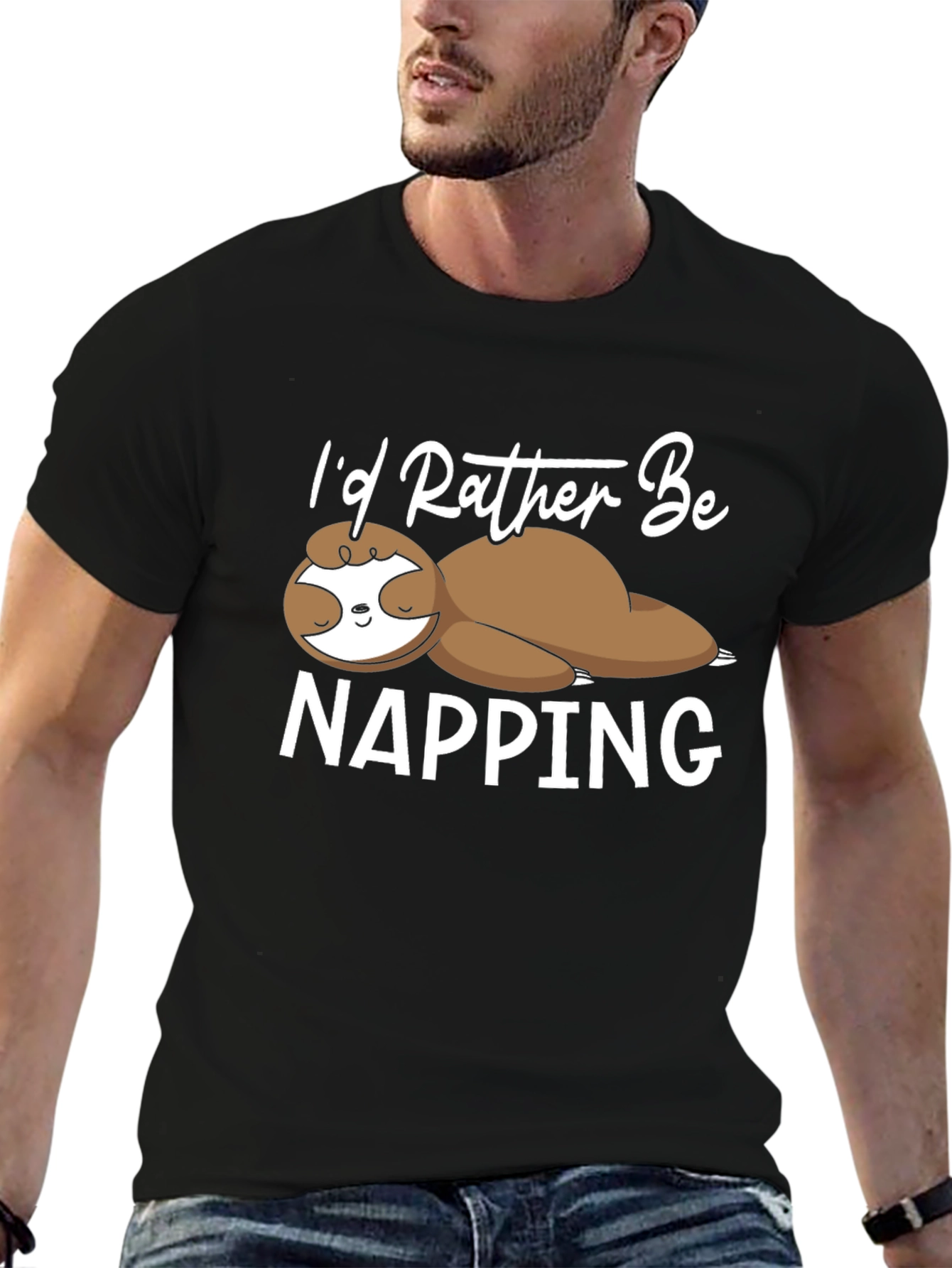 Funny Sloth Napping T-Shirt - Lazy Days Apparel