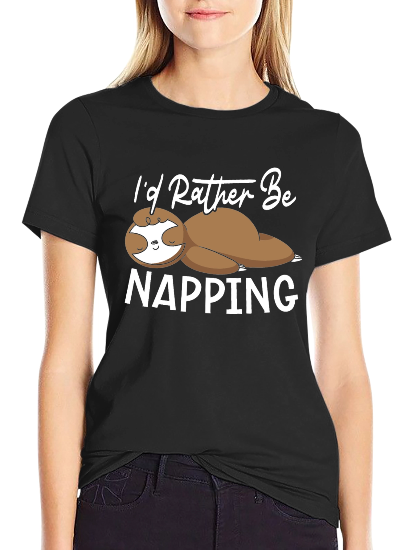 Funny Sloth Napping T-Shirt - Lazy Days Apparel