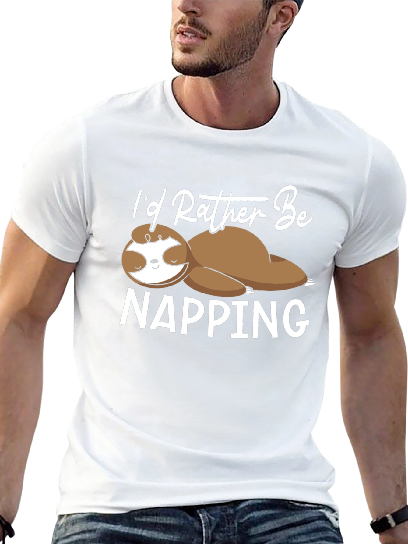 Funny Sloth Napping T-Shirt - Lazy Days Apparel