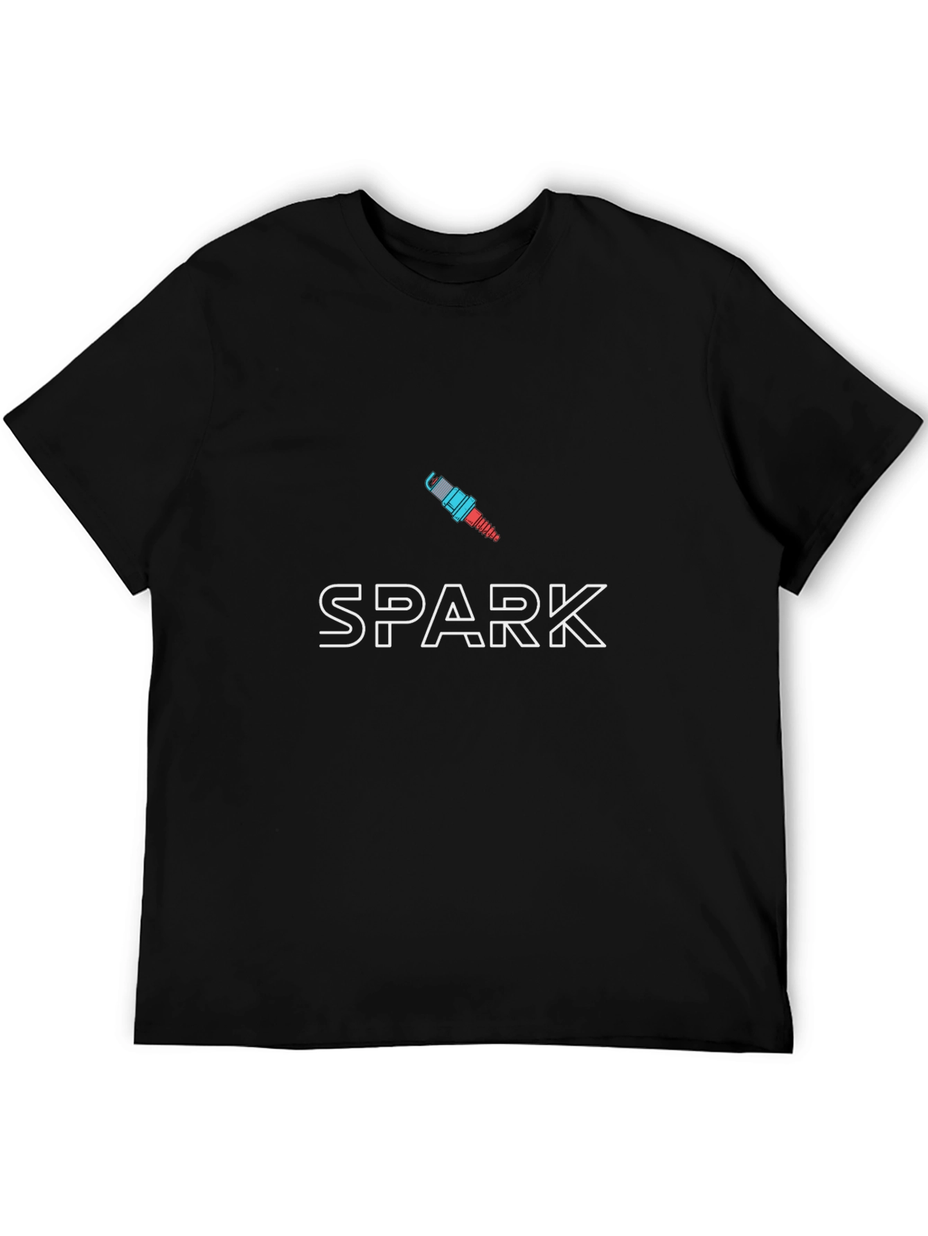 Spark Plug Graphic Black T-Shirt