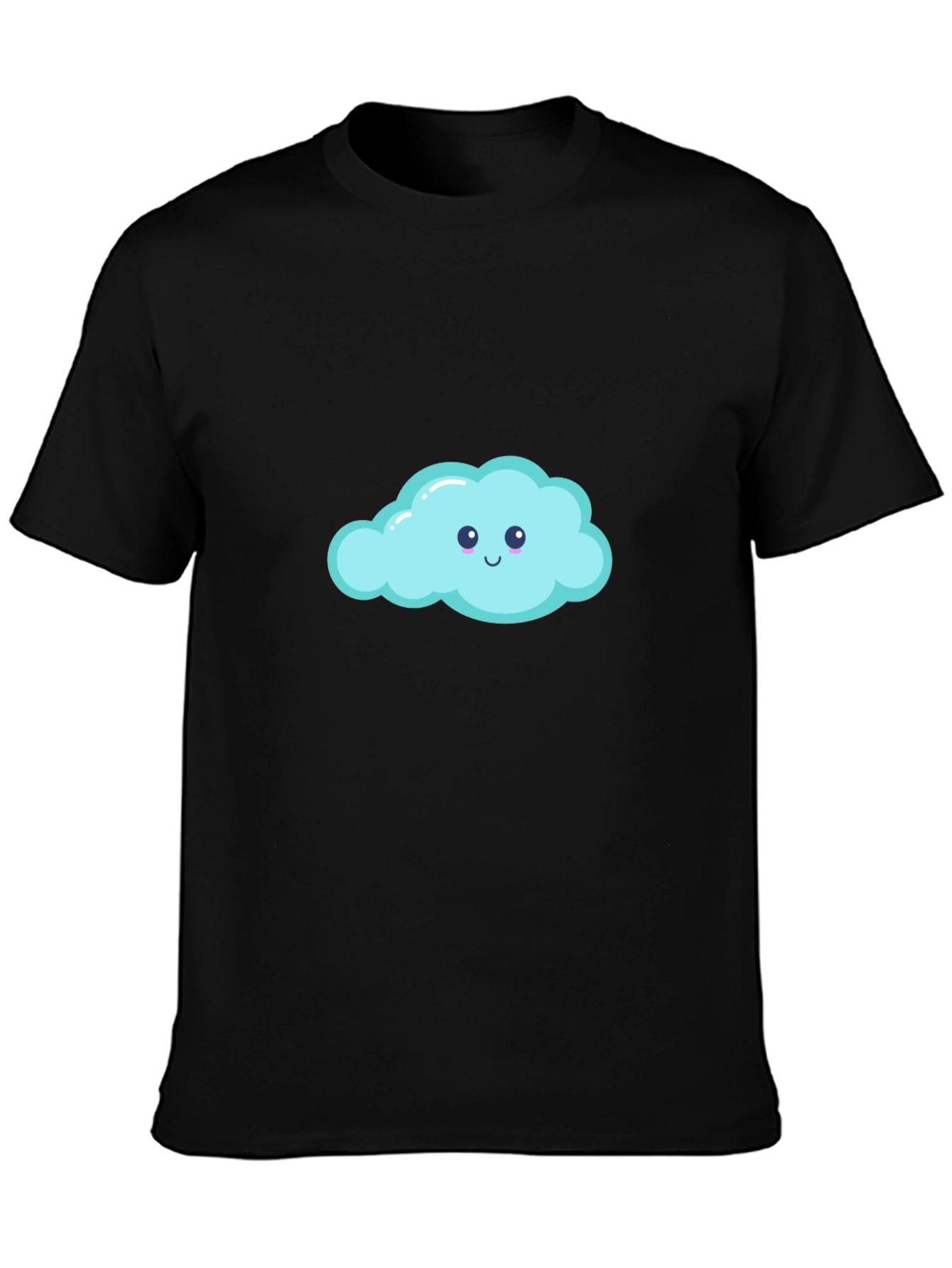 Cute Cloud Graphic Black T-Shirt