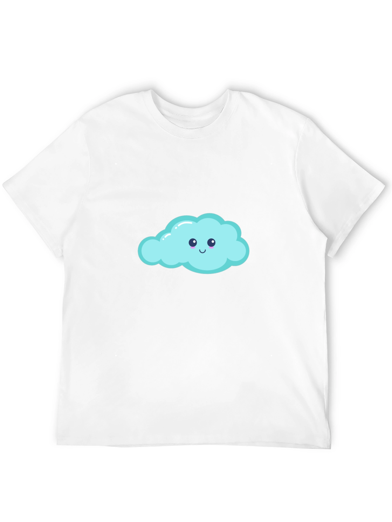 Cute Cloud Graphic Black T-Shirt