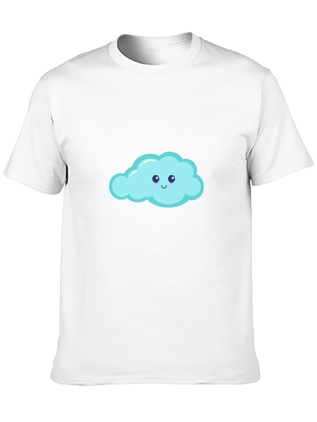 Cute Cloud Graphic Black T-Shirt