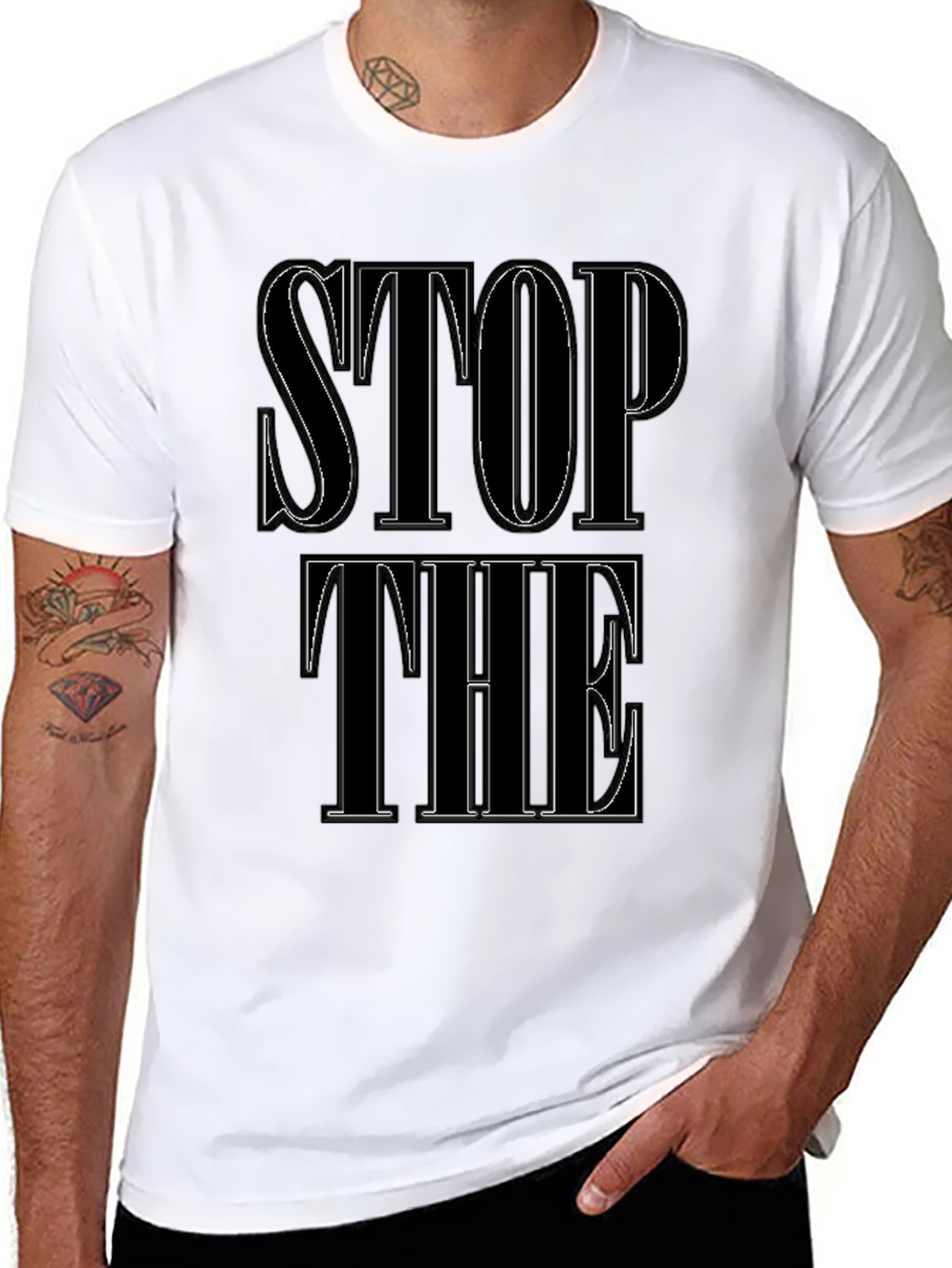 Stop The T-Shirt Graphic Print