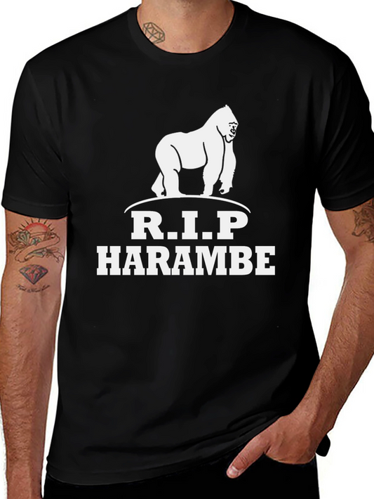 RIP Harambe T-Shirt - Black Gorilla Memorial Tee