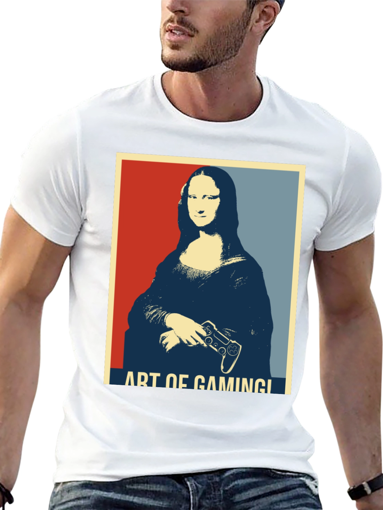Art of Gaming Mona Lisa Black T-Shirt