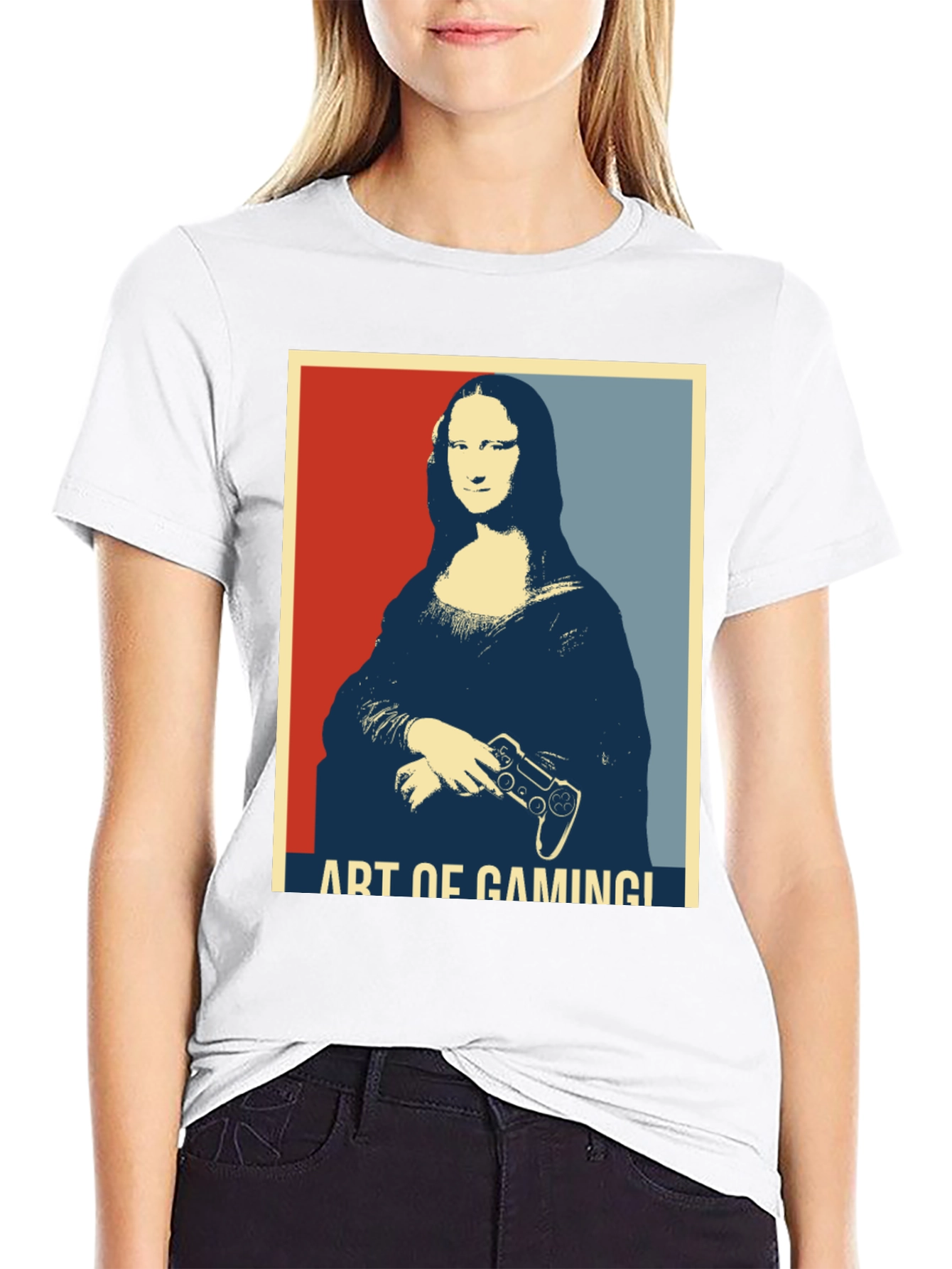 Art of Gaming Mona Lisa Black T-Shirt