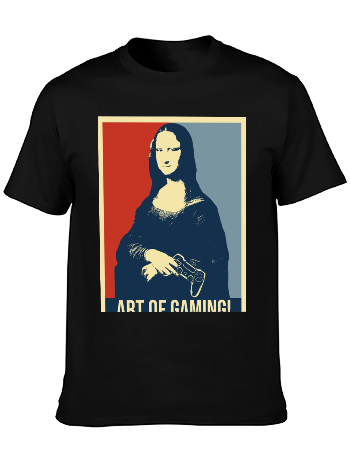 Art of Gaming Mona Lisa Black T-Shirt