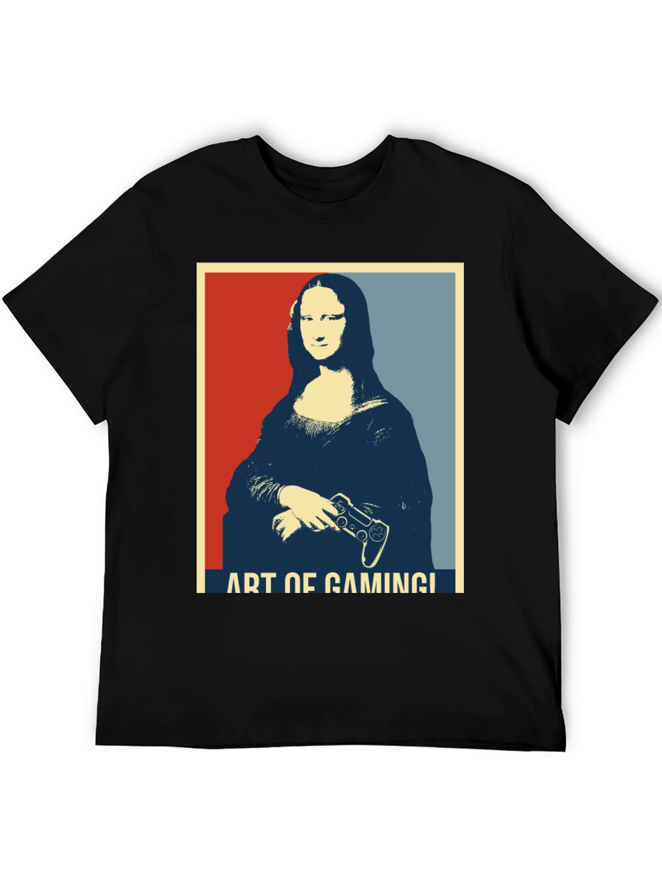 Art of Gaming Mona Lisa Black T-Shirt