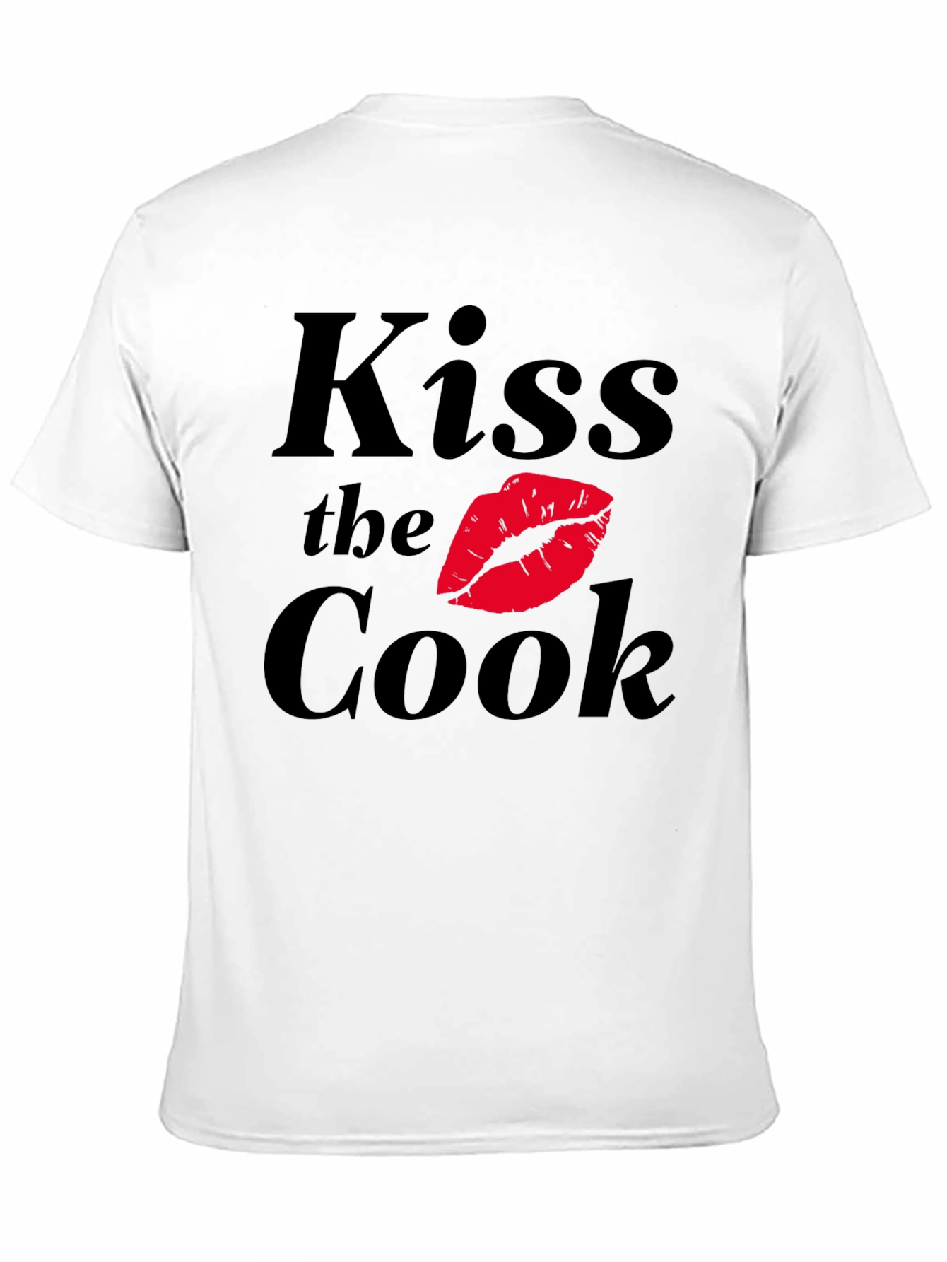 Kiss the Cook Black Graphic T-Shirt