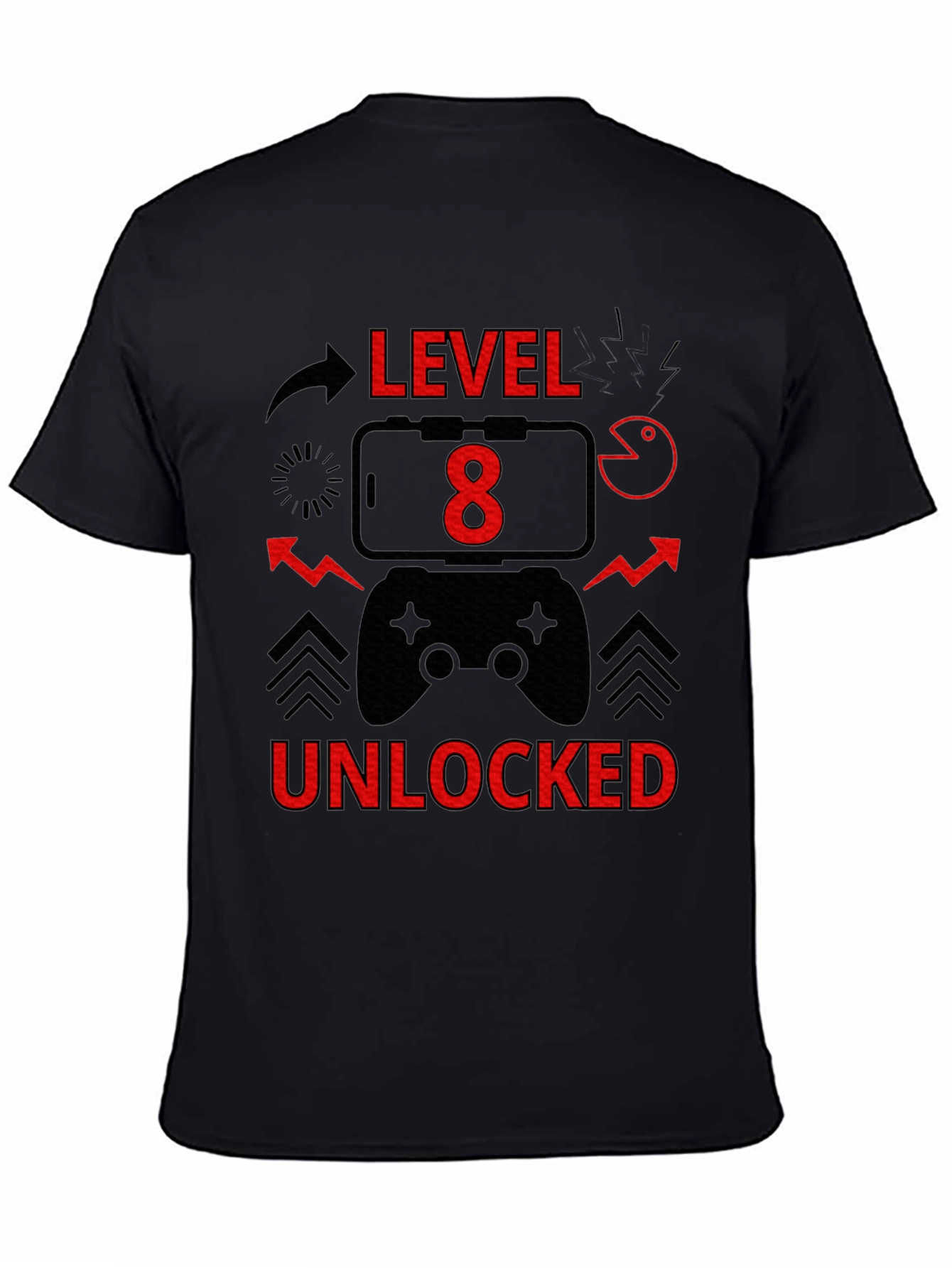 Level 8 Unlocked Gamer T-Shirt - Birthday Gift