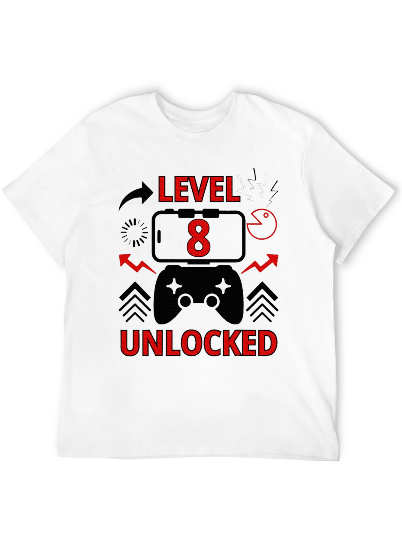 Level 8 Unlocked Gamer T-Shirt - Birthday Gift