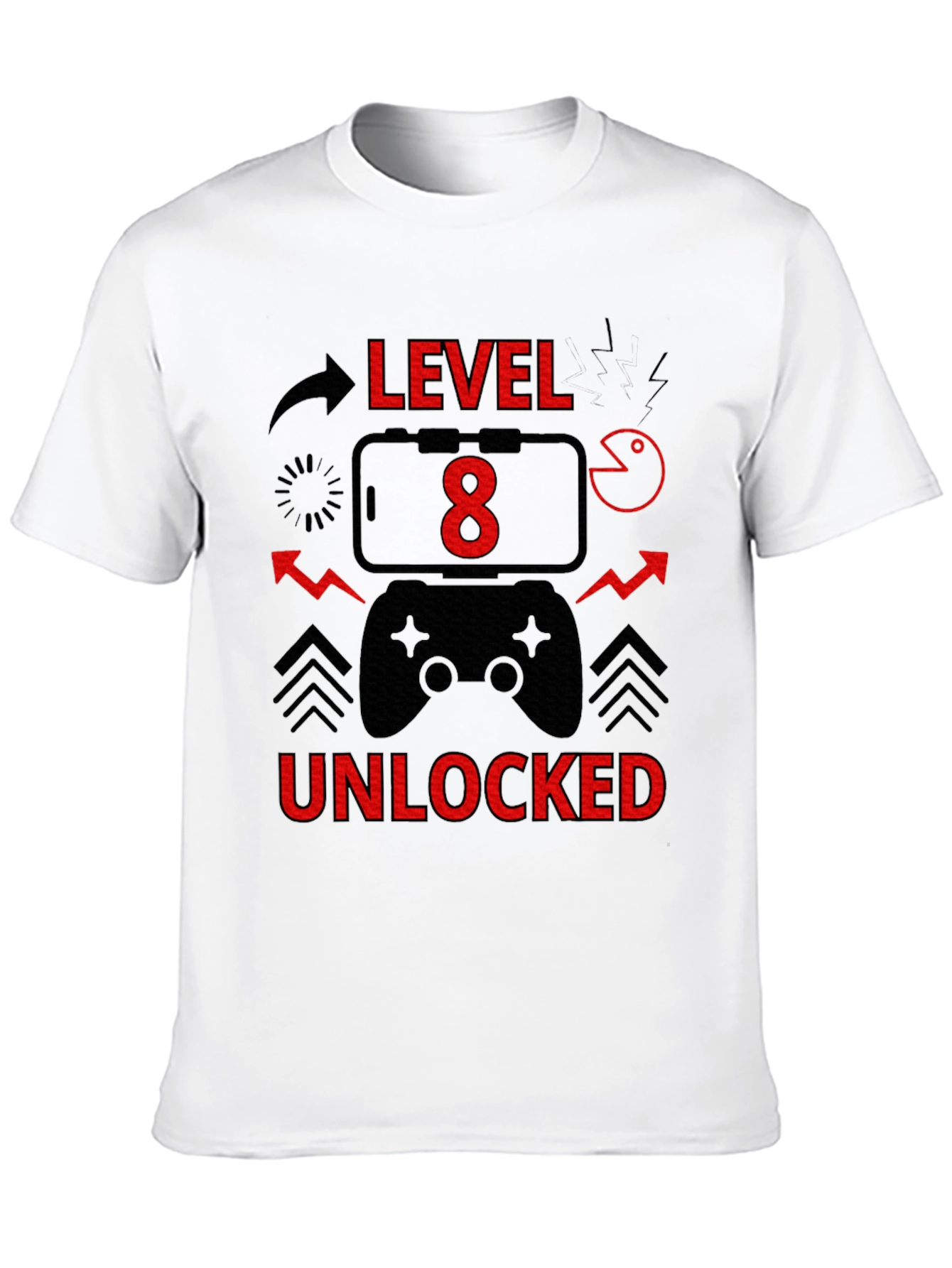 Level 8 Unlocked Gamer T-Shirt - Birthday Gift