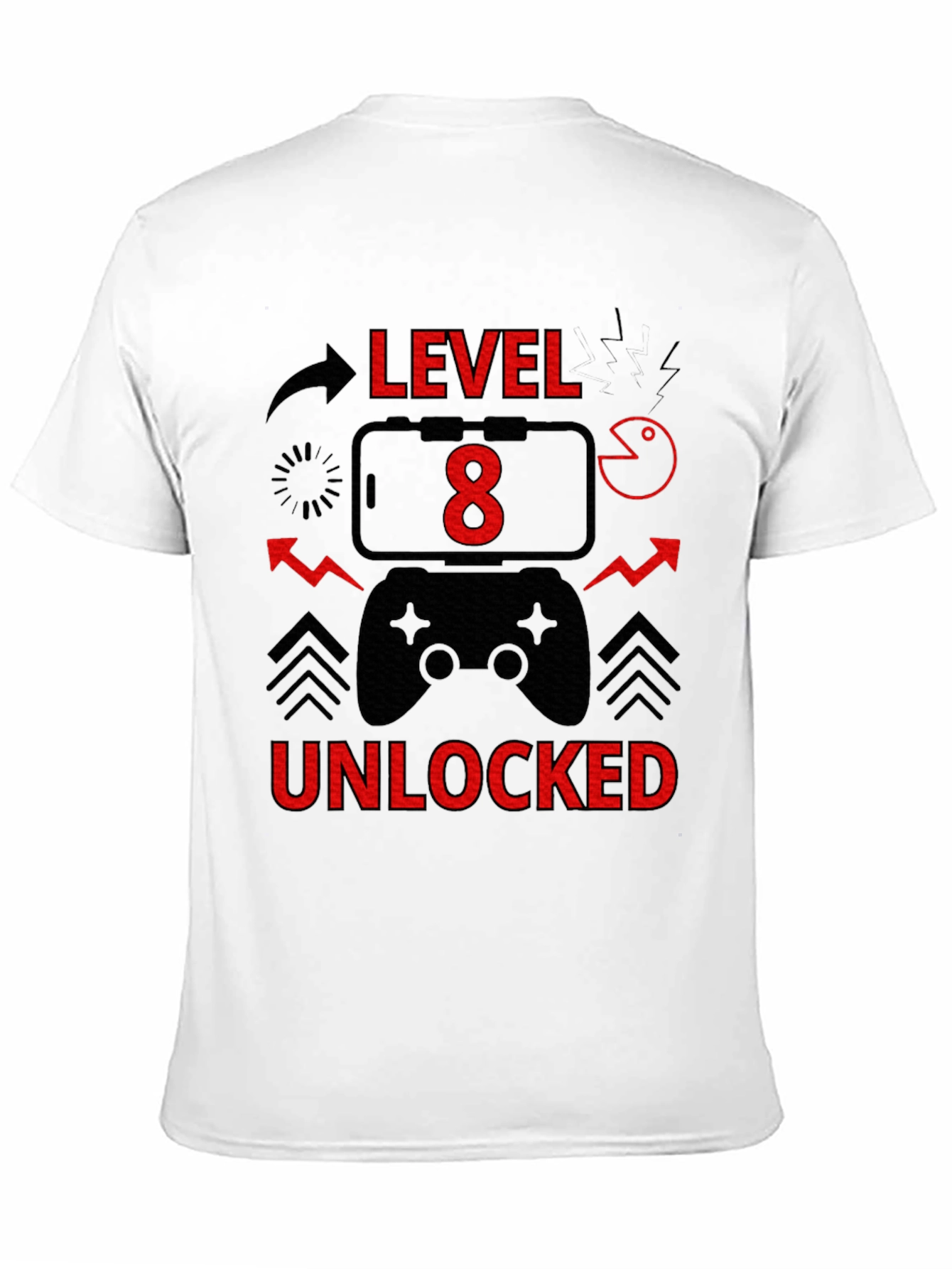 Level 8 Unlocked Gamer T-Shirt - Birthday Gift