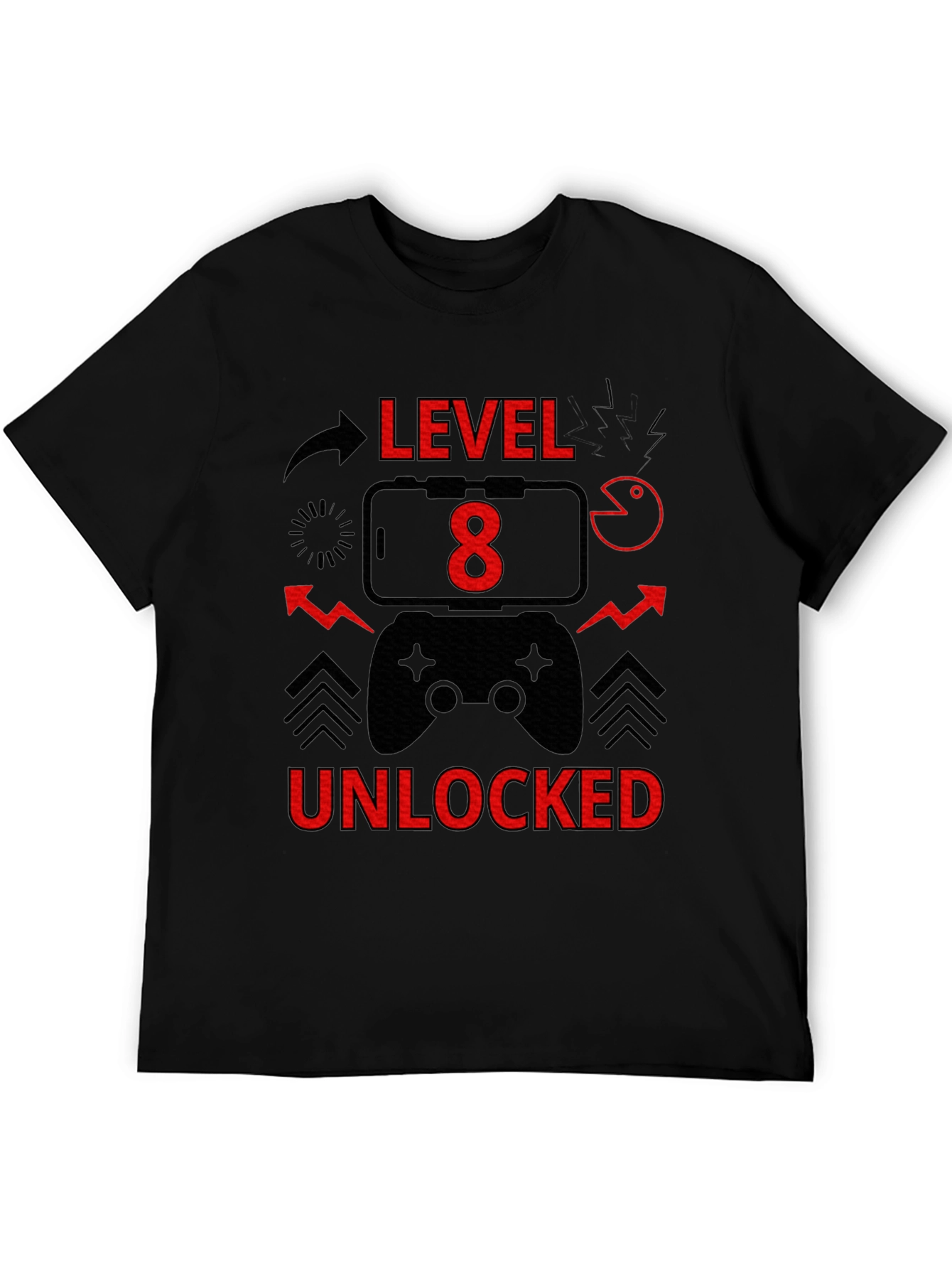 Level 8 Unlocked Gamer T-Shirt - Birthday Gift