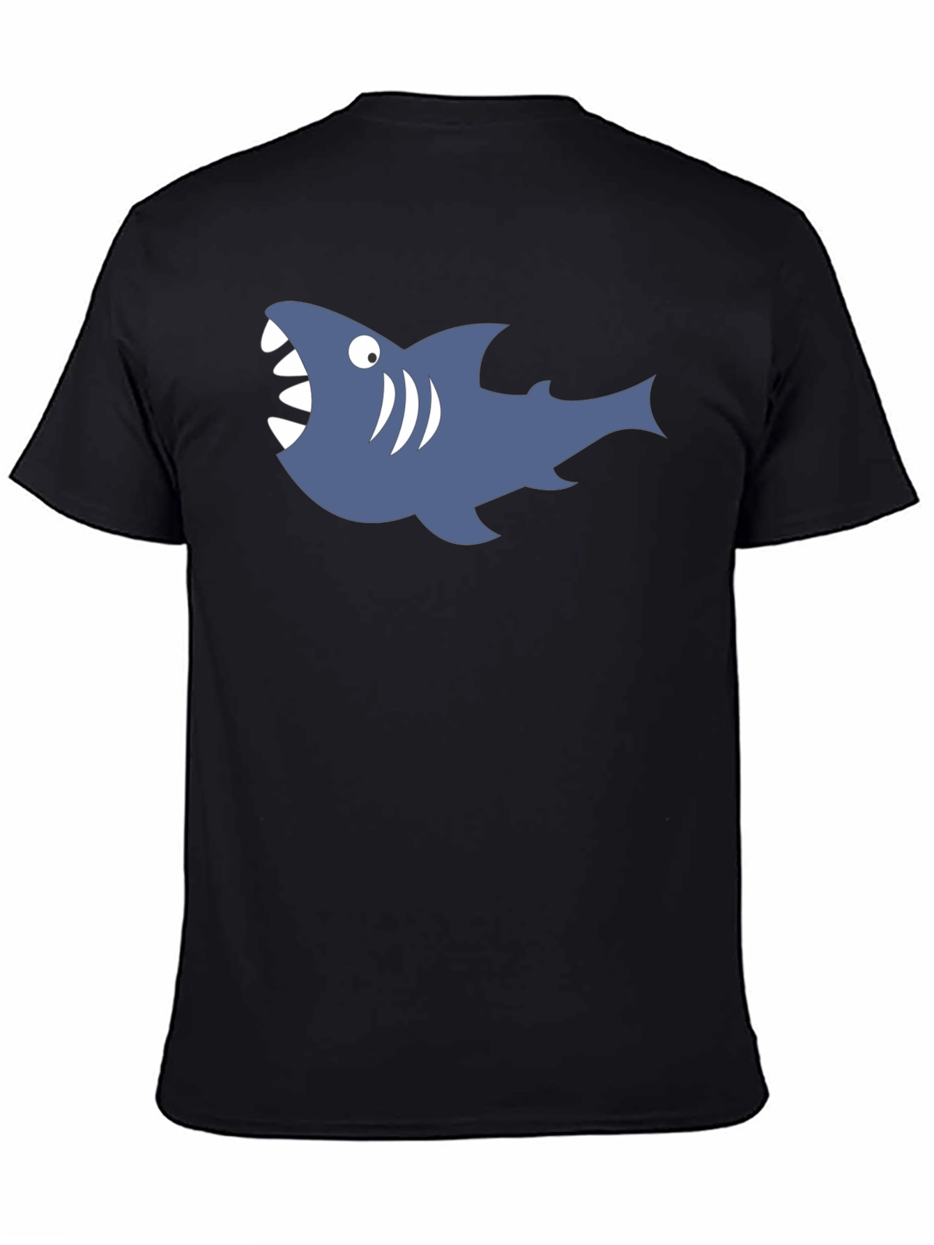 Mens Black Shark Graphic Tee - Casual Comfort