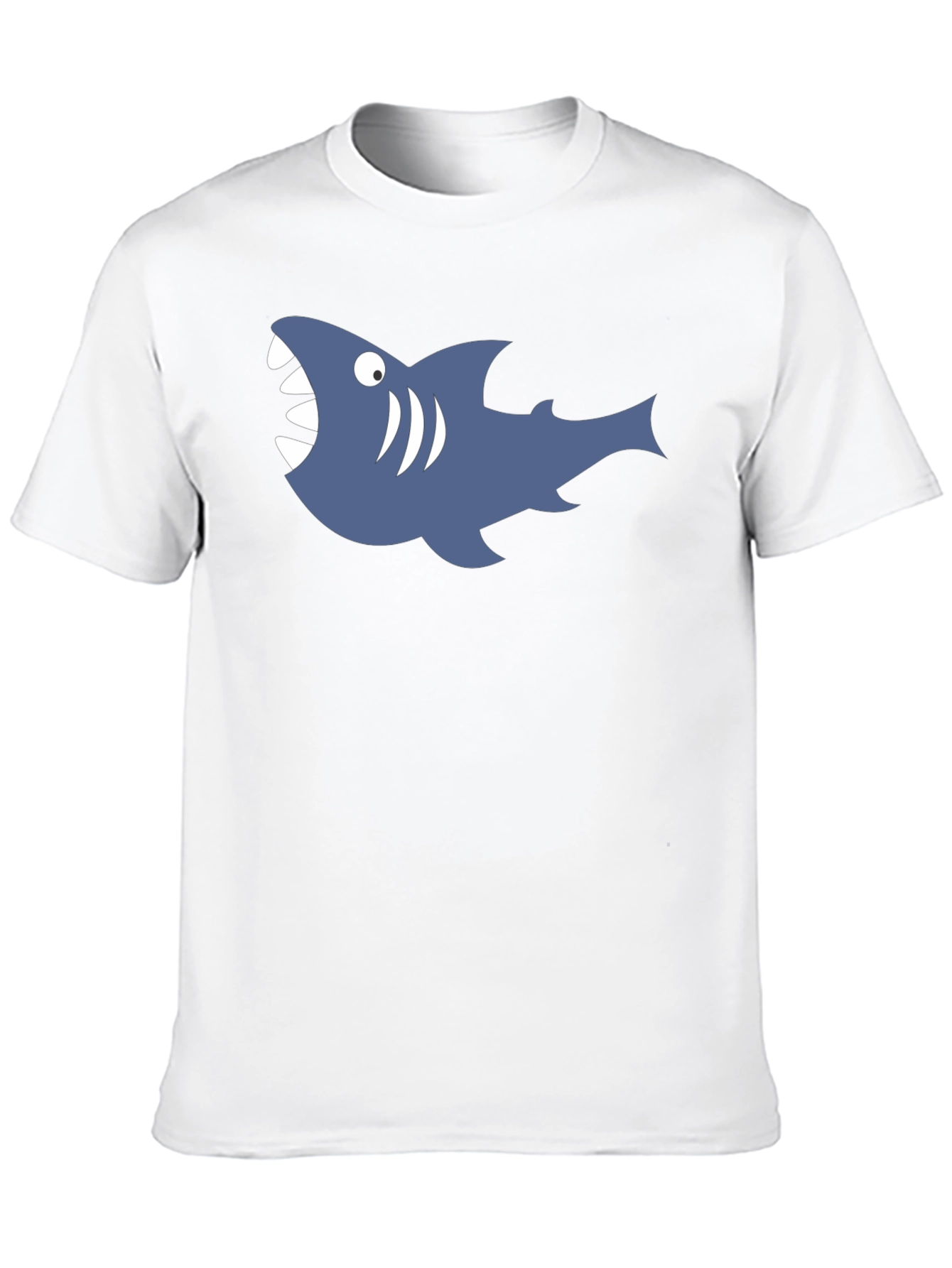 Mens Black Shark Graphic Tee - Casual Comfort