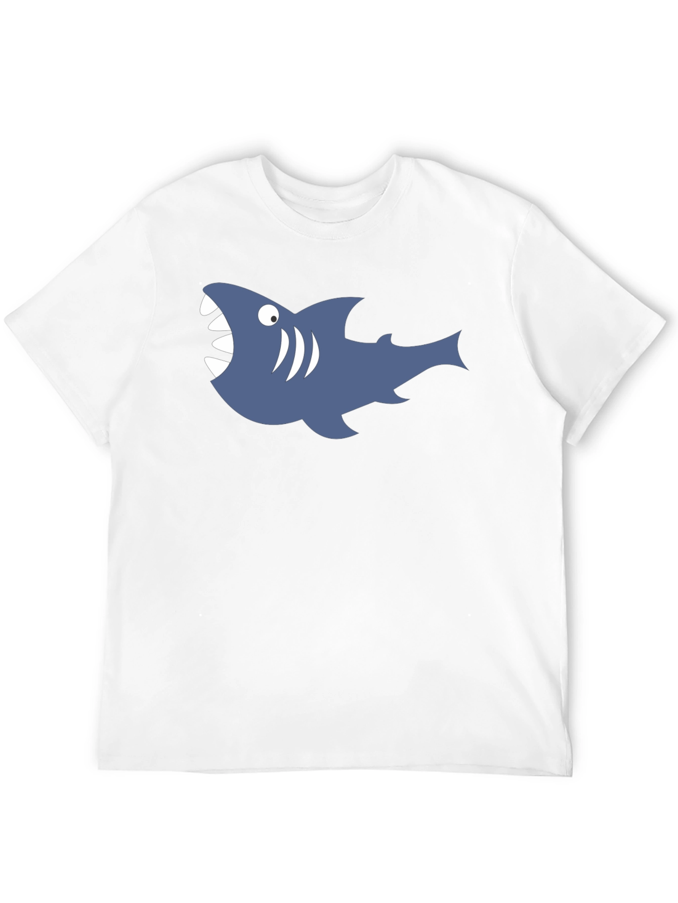 Mens Black Shark Graphic Tee - Casual Comfort