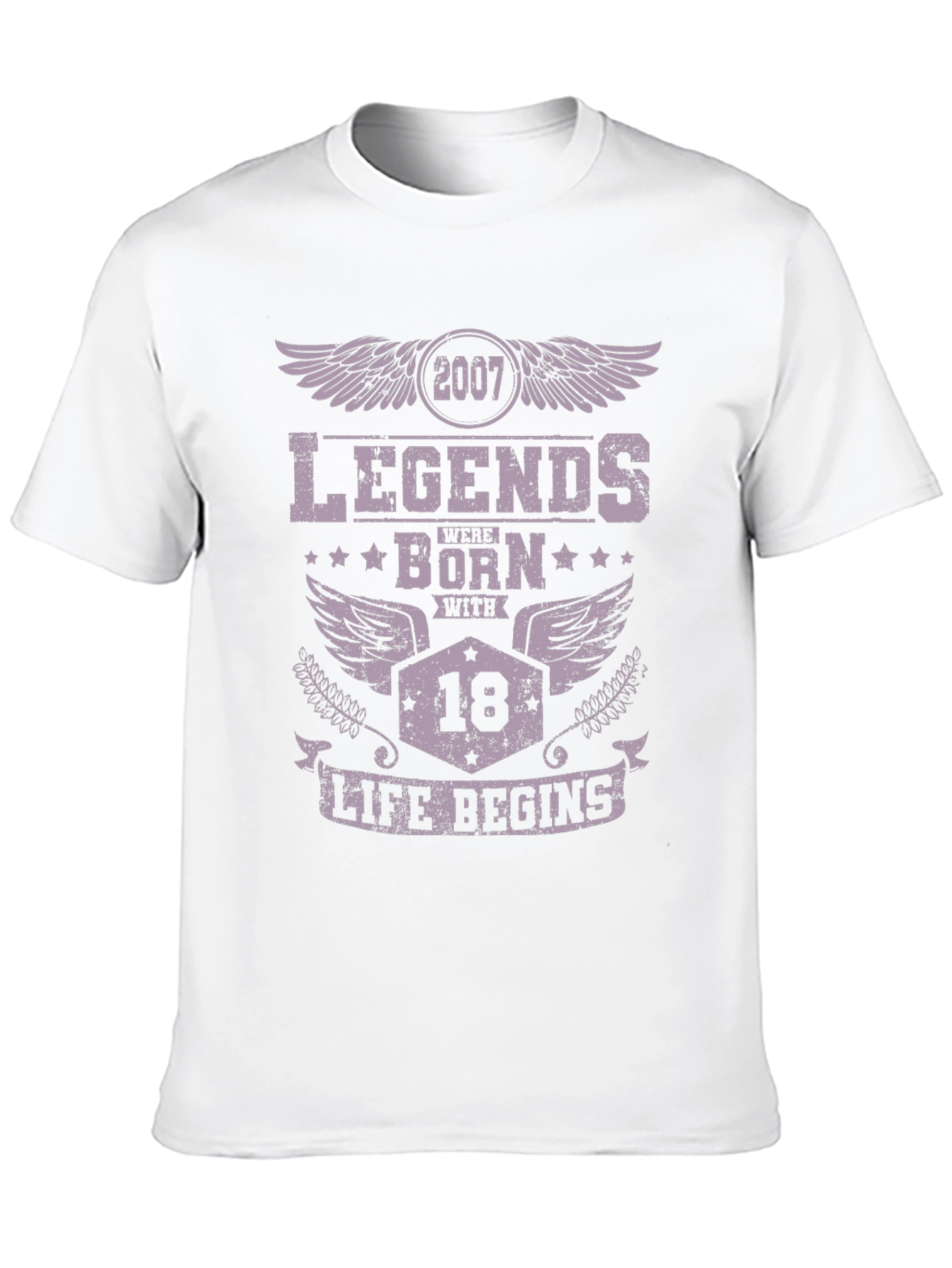 Legends Born in 2007 at 18 Black T-Shirt